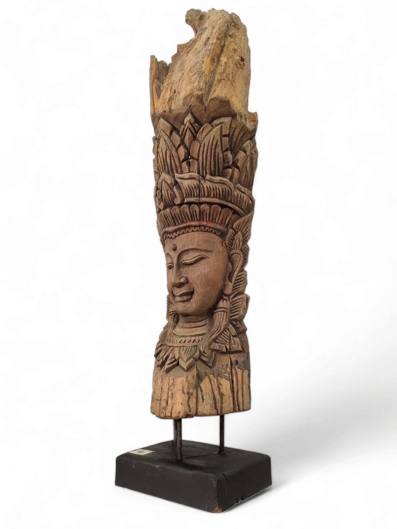 Kinaree Skulptur Altholz Büste Lanna Prinzessin, geschnitztes Einzelstück (1 St)