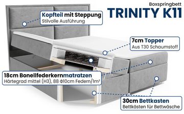 Best for Home Boxspringbett Trinity K-11 Bonellfederkern inkl. Topper, mit Lieferung, Aufbau & Entsorgung