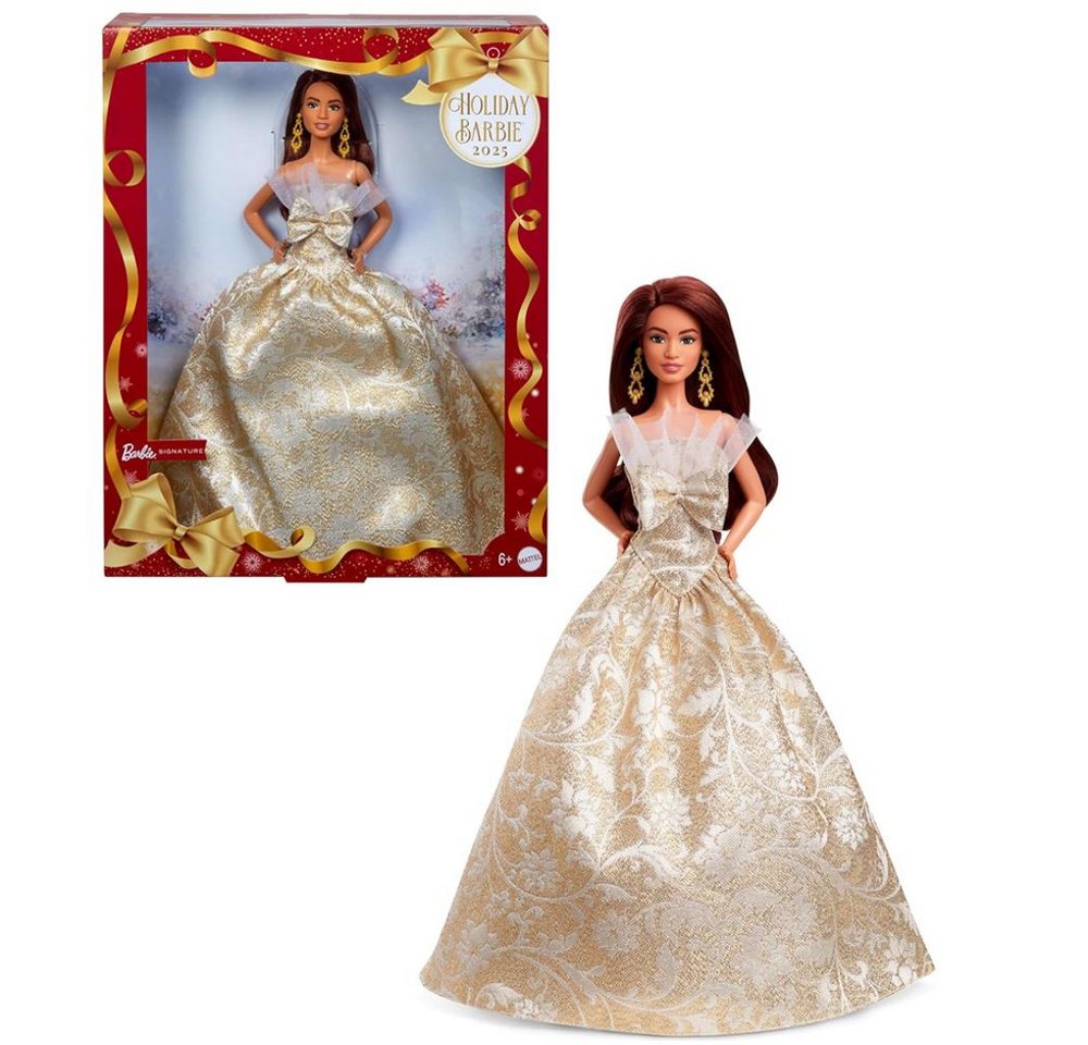 Barbie Anziehpuppe Holiday Barbie 2025 JBH97 Mattel Signature Puppe Sammelpuppe