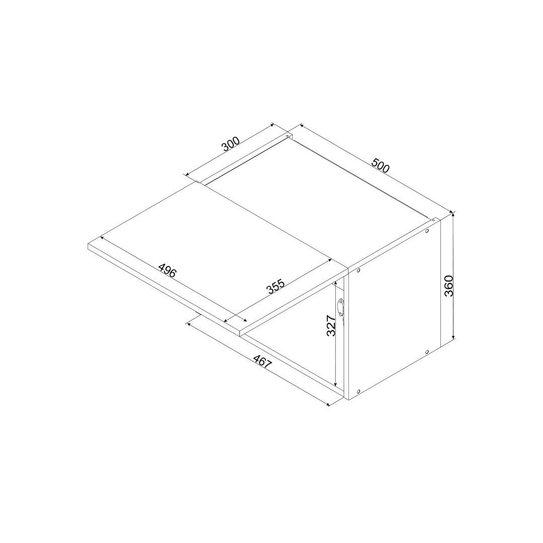 ROYAL24_MARKT Hängeschrank W50OKGR - Morvex - Kompakte Wandgestaltung (Küchen Hängeschrank, 1-St., Premium - Morvex) Beste Güte - Innovativ - Modern