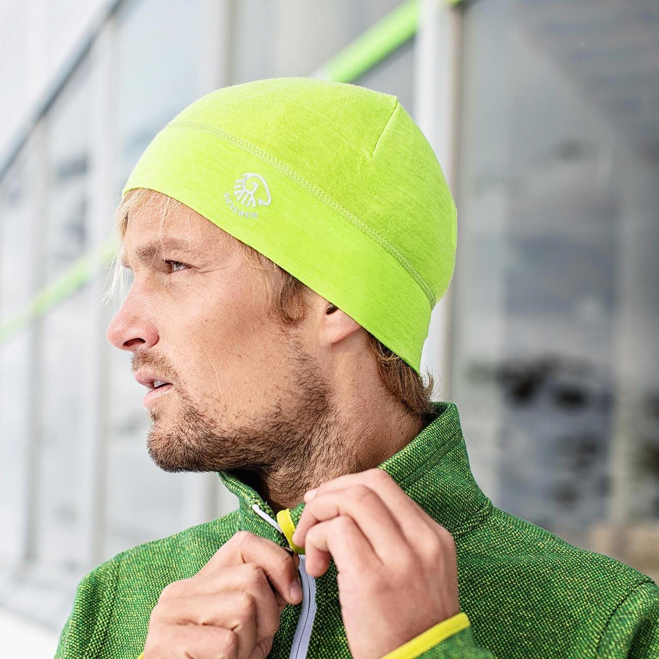 Giesswein Strickmütze Unisex Helm-Unterziehmütze Gamsstein