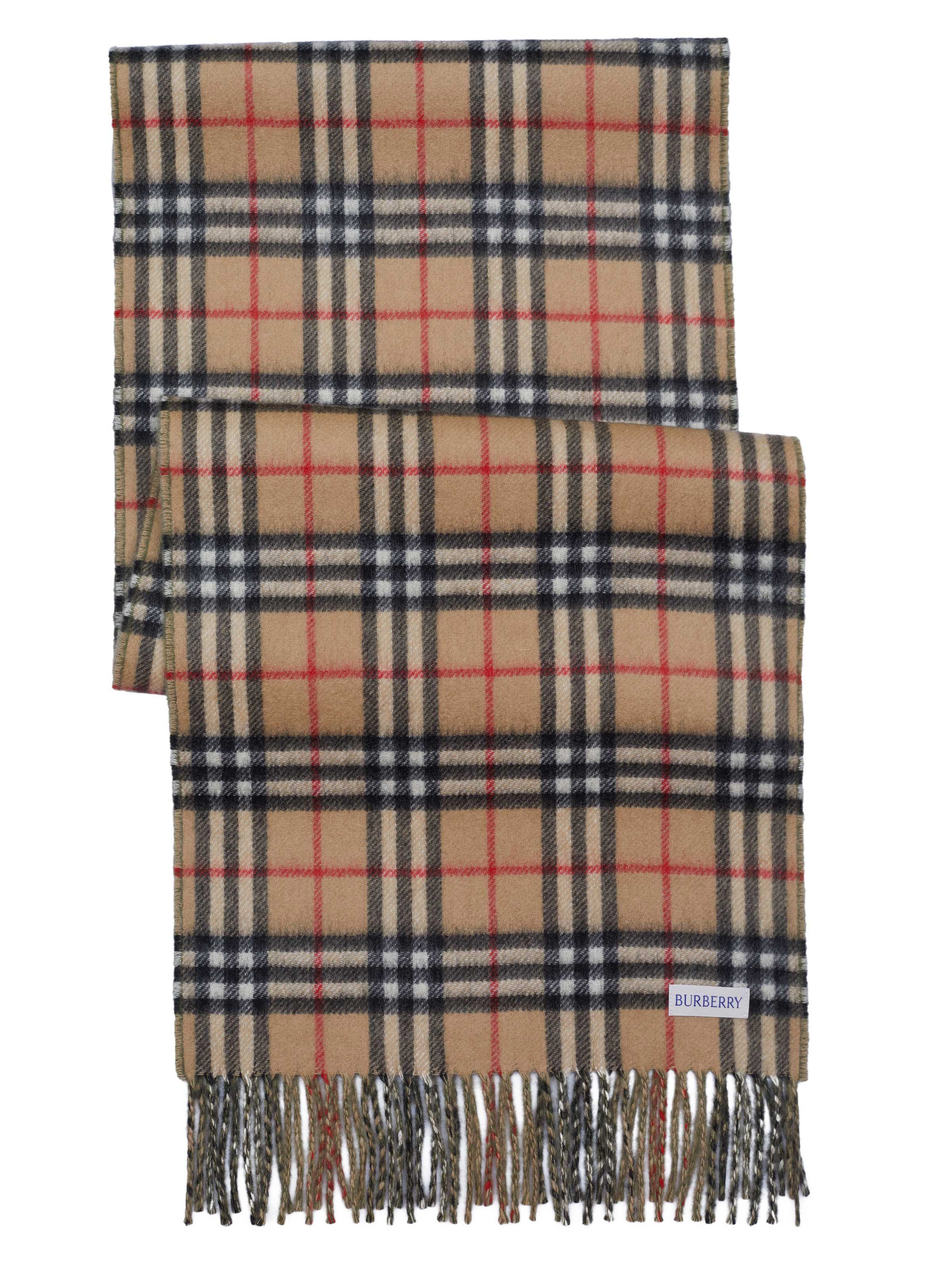 BURBERRY Schal Burberry Kaschmir Wendeschal grün/ günstig online kaufen