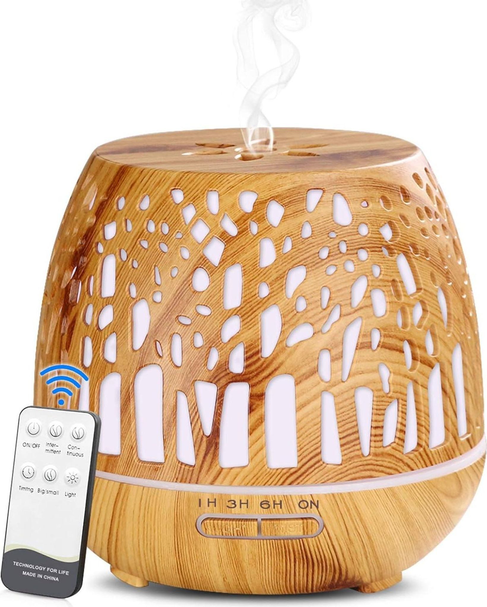FELIXLEO Aromaplanke Simpeak Aroma Diffuser 400ml Ultraschall Luftbefeuchter Wald-Design, (1-St)