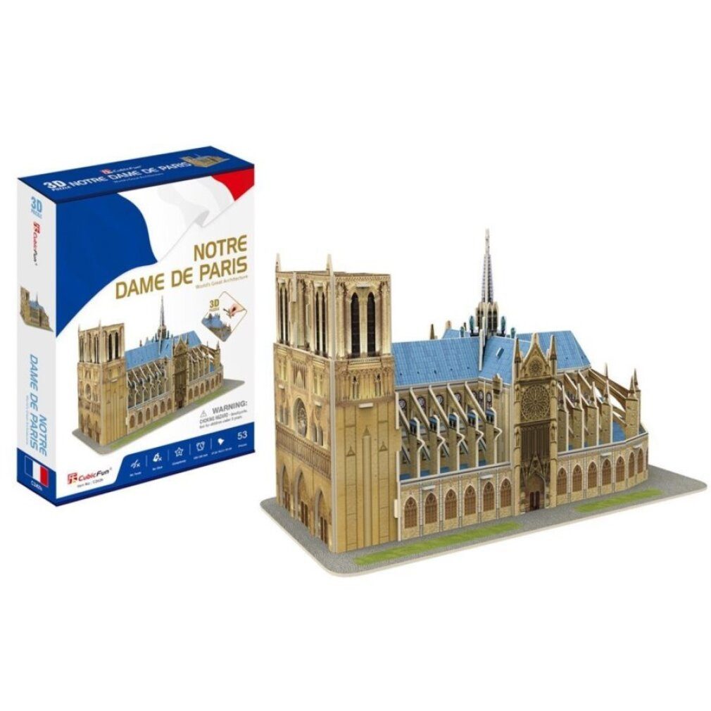 CubicFun 3D-Puzzle Notre-Dame Kathedrale 3D-Puzzle 53 Teile, Puzzleteile