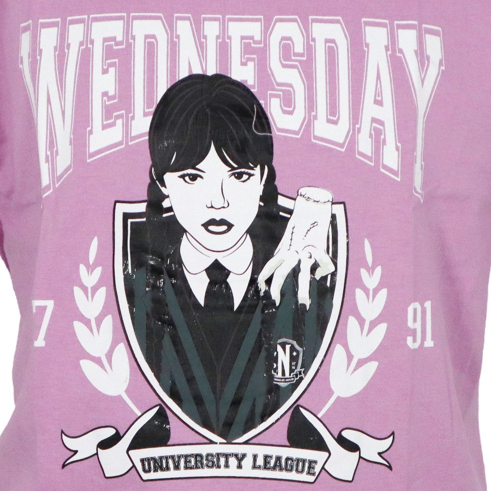 Wednesday Print-Shirt Adams Wednesday Mädchen T-Shirt kurzarm Shirt 100% Baumwolle, Gr. 134 bis 164