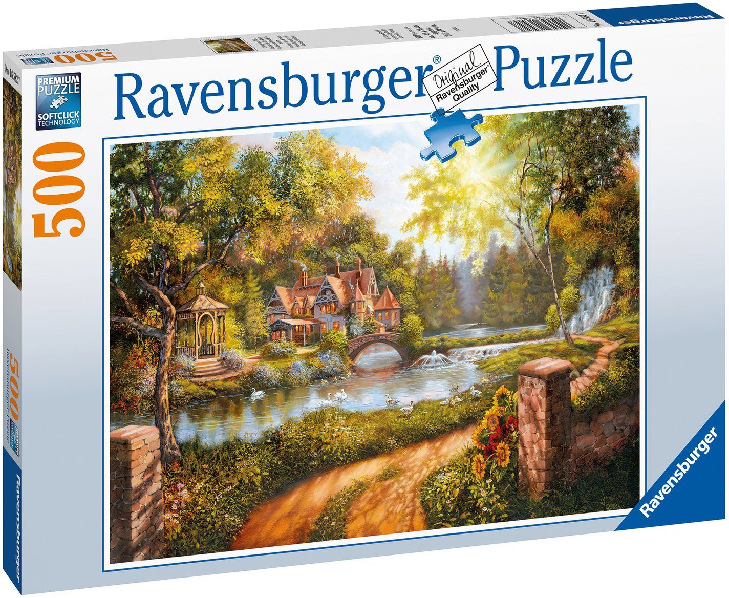 Ravensburger - - Made Puzzle 500 Puzzleteile, in Germany, Cottage Wald FSC® schützt am weltweit Fluß,