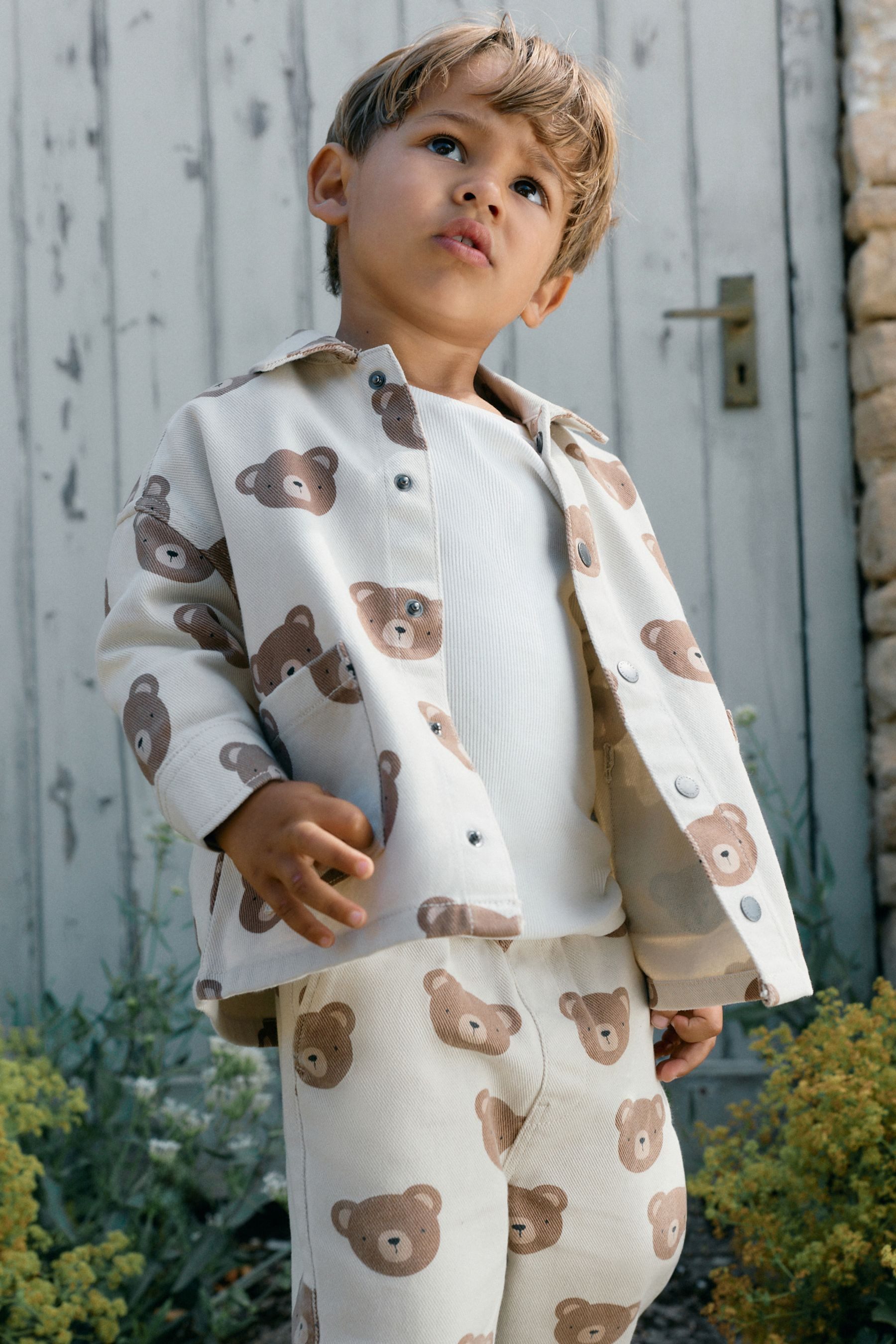 Next Outdoorhemd Twill-Overshirt mit Print (1-tlg)
