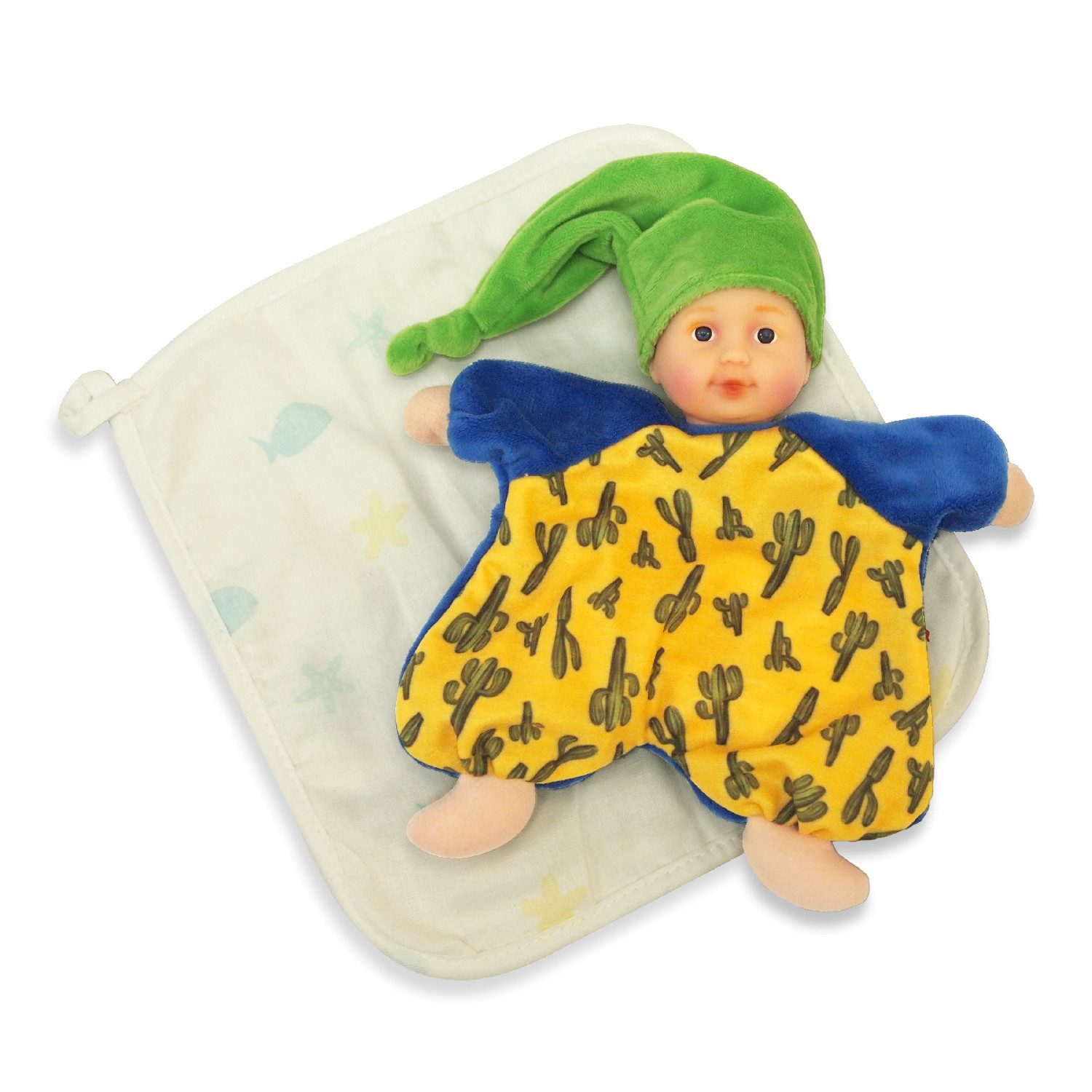 ANNE GEDDES Babypuppe Cactus mit Lätzchen -23cm- (1-tlg)