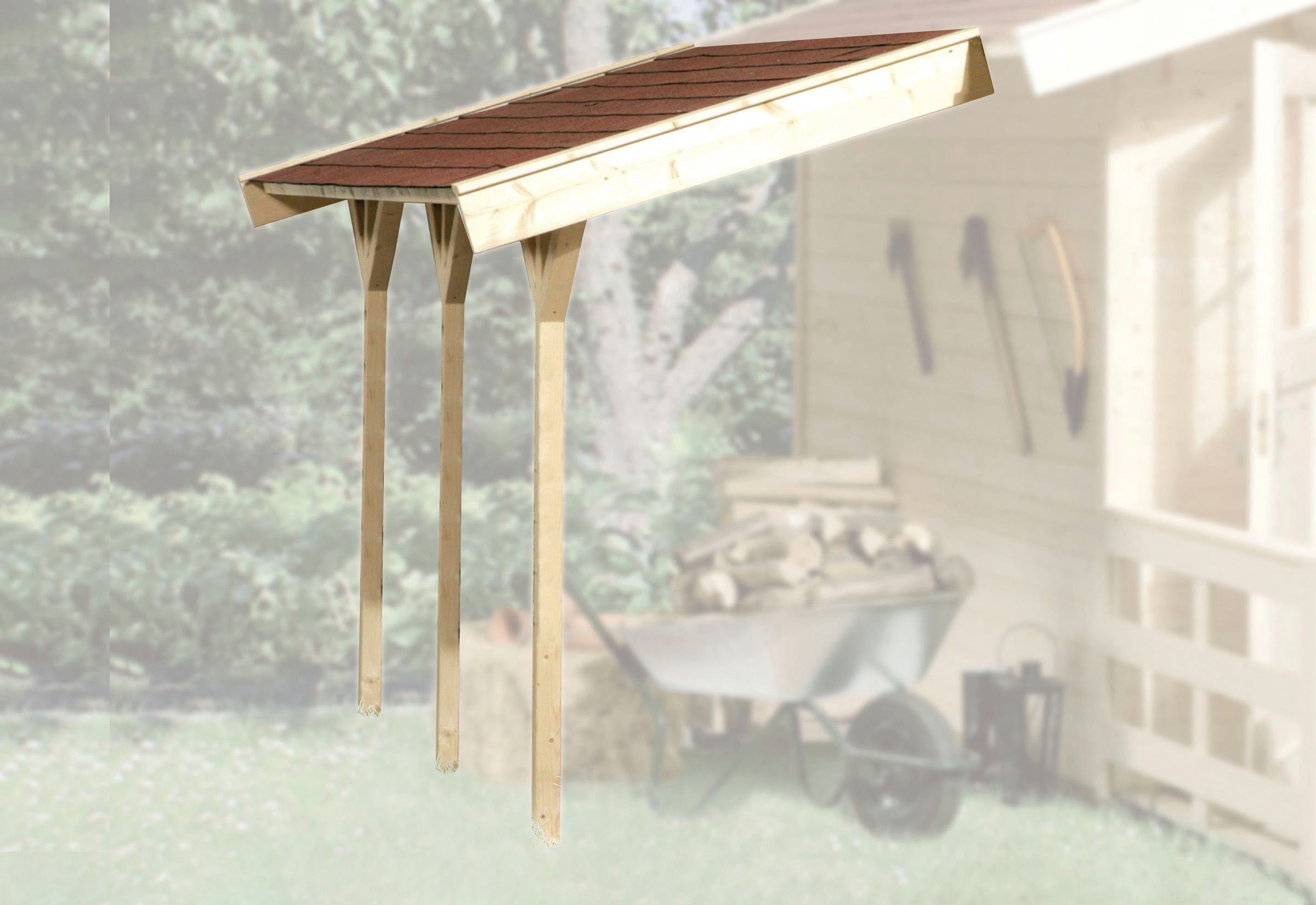 weka Schleppdach, BxT: 135x230 cm, für klassisches Stecksystem ab Haustiefe 200 cm