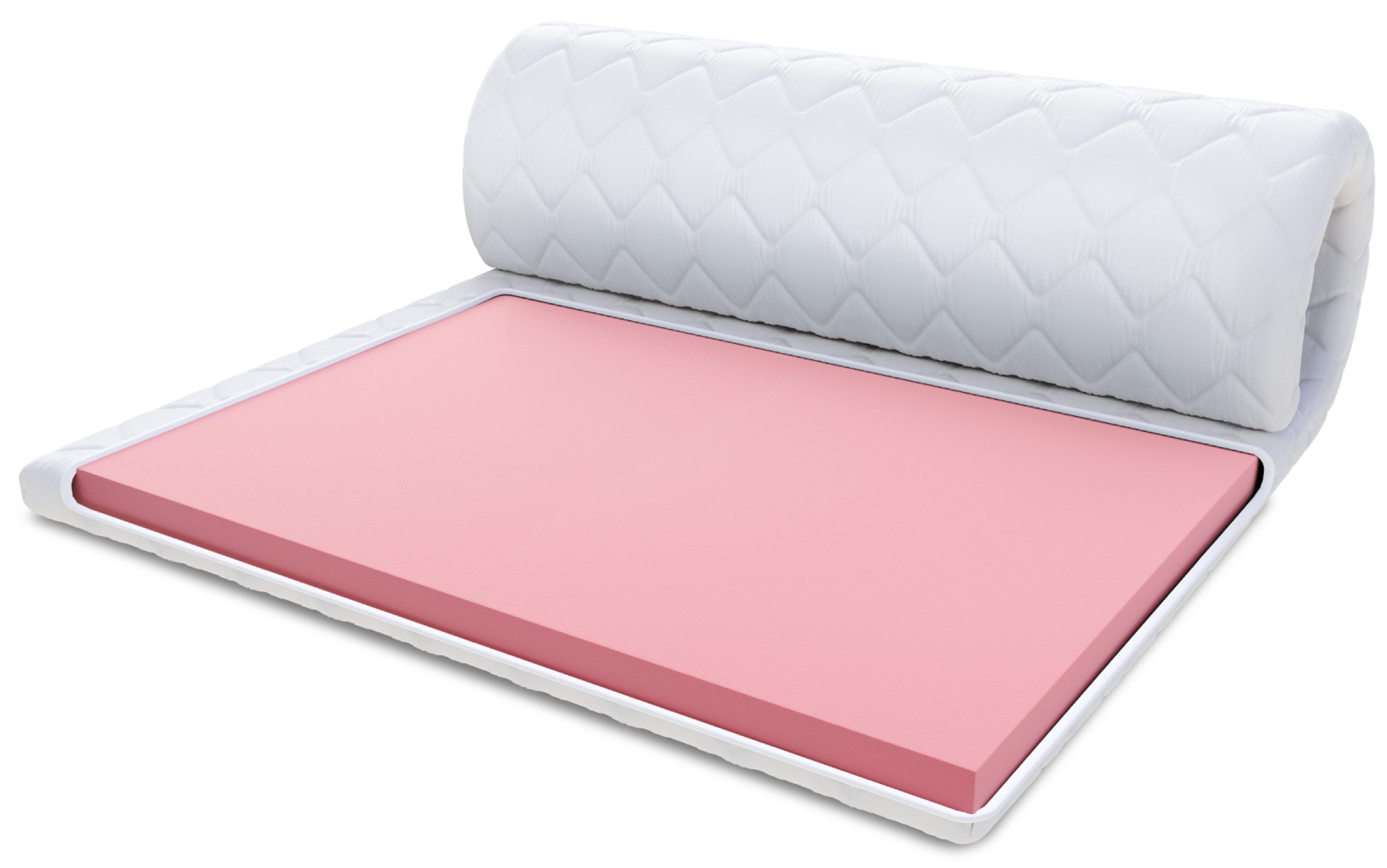 FDM, Topper VISCO MAX 90x200, 120x200, 140x200, 160x200, 180x200 cm, 8 cm hoch, Viscoschaum, (Komfortschaum, Matratzentopper), mit Reißverschluss, beidseitig nutzbar