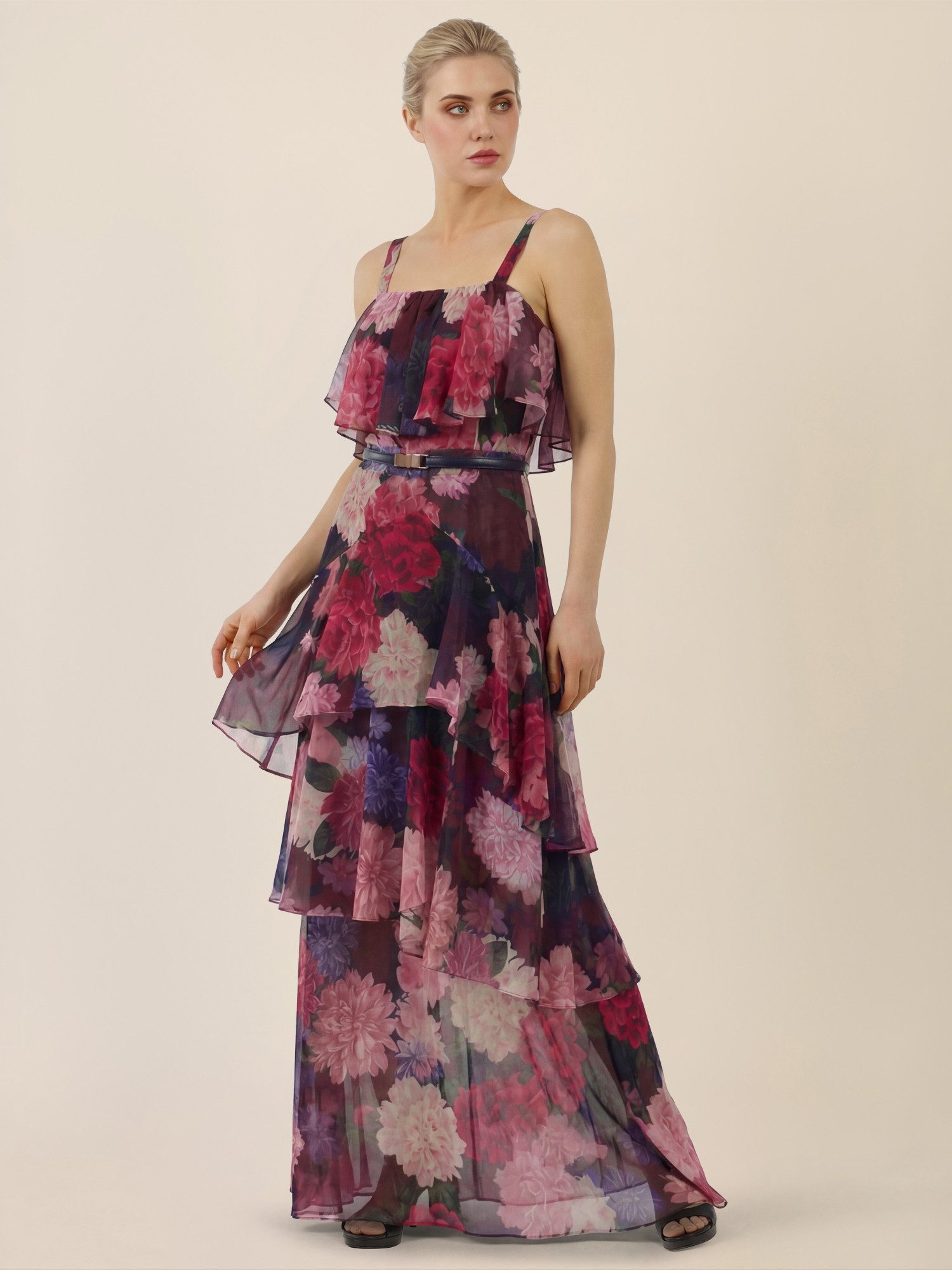 Apart Chiffonkleid mit floraler Eleganz