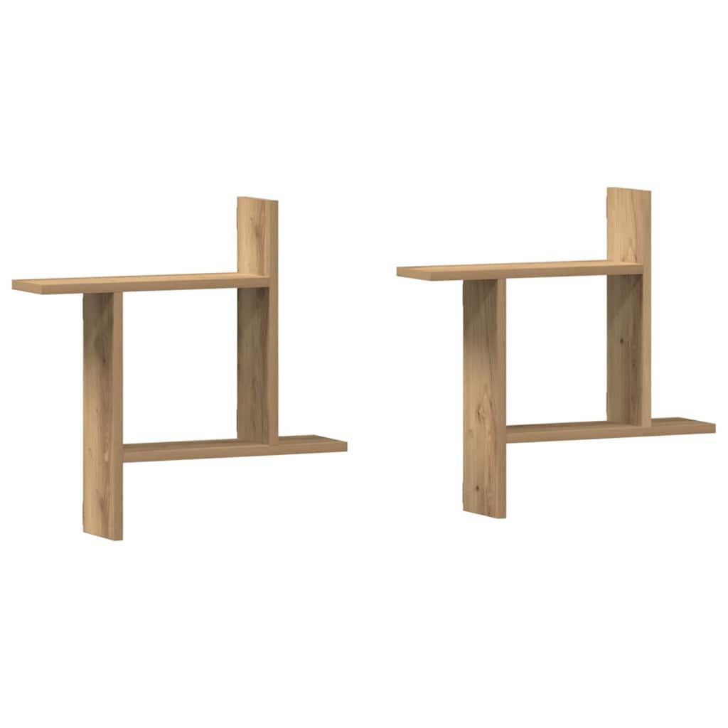 vidaXL Regal Wandregale 2 Stk. Artisan-Eiche günstig online kaufen
