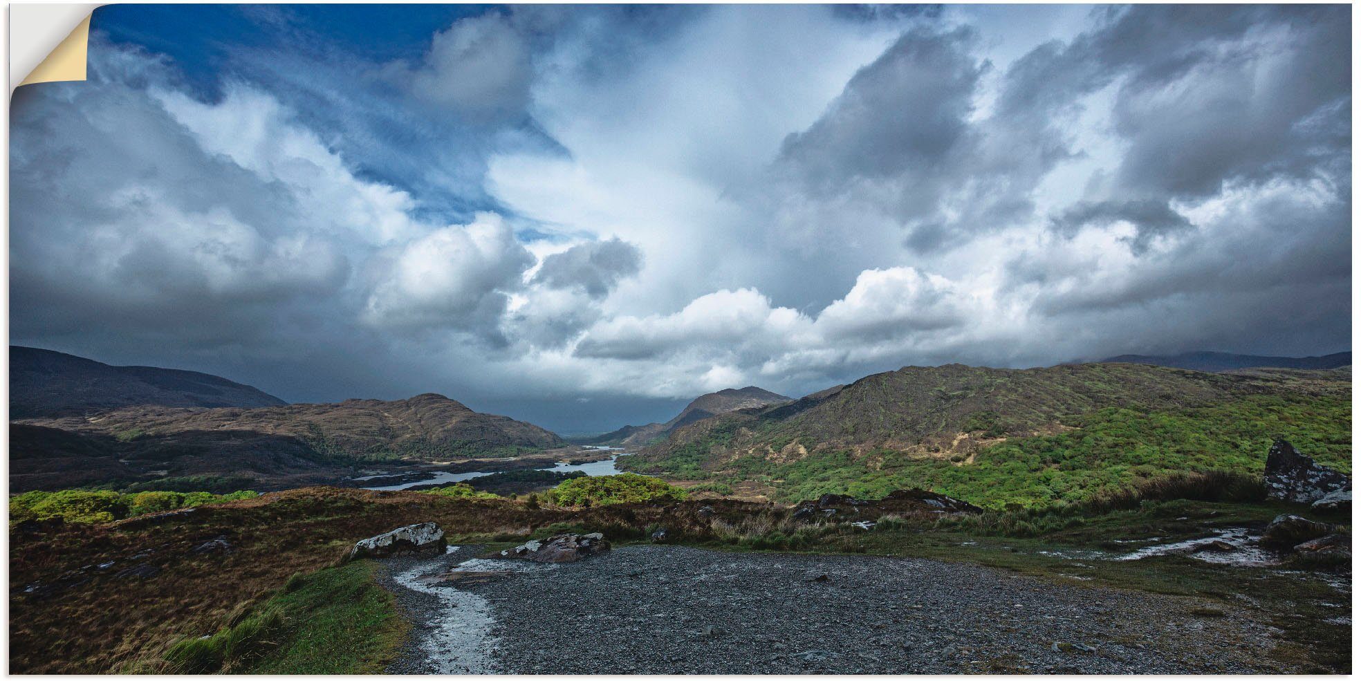 (1 St), Wandaufkleber oder Leinwandbild, pur, Irland Wandbild Artland - Größen als Poster versch. in Europa Natur