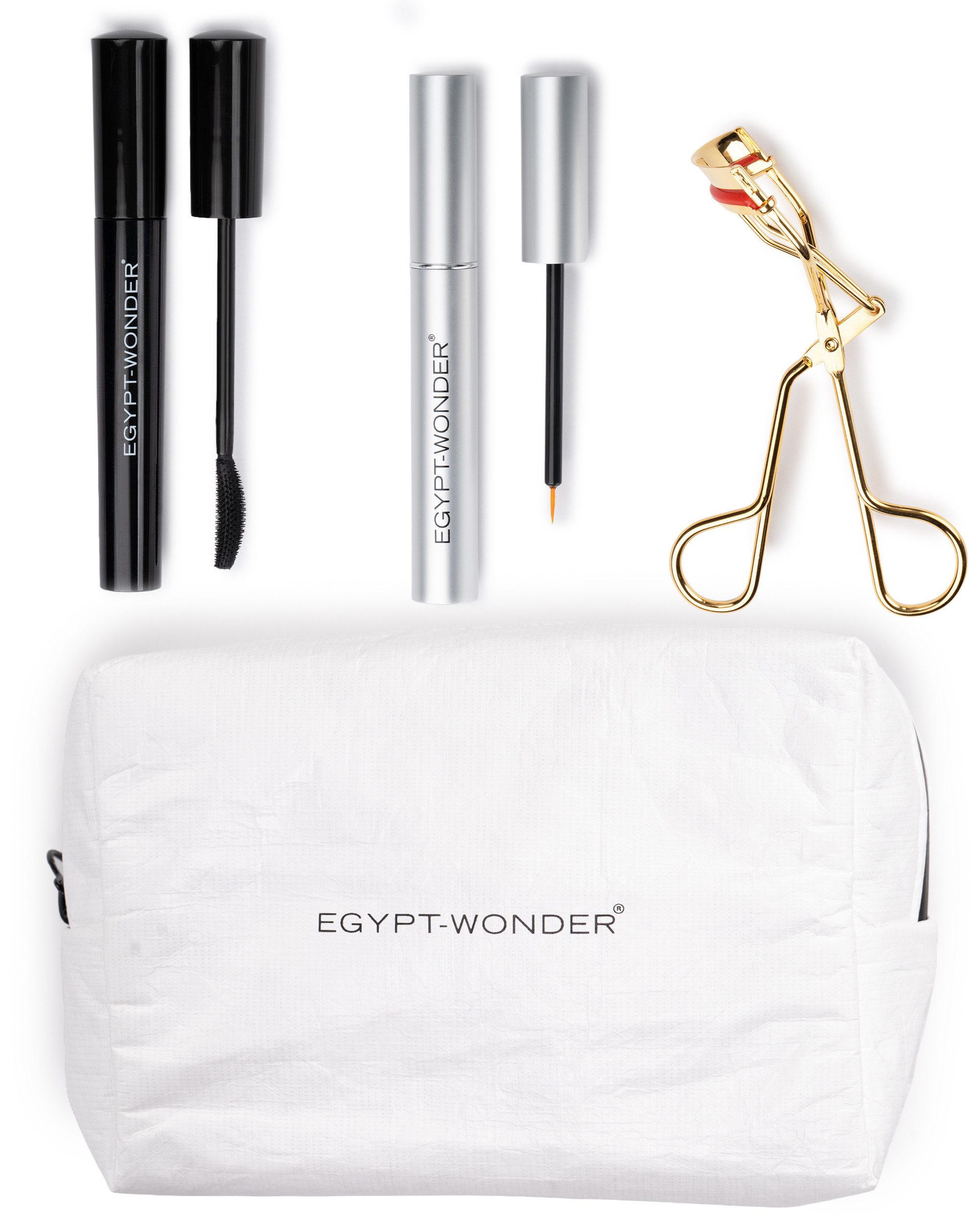 EGYPT-WONDER Mascara Wasserresistente Wimperntusche 8,5 ml, – Intensiv Schwarz – Volumen, Länge & Definition –, Wischfest bei Feuchtigkeit & Tränen – Langanhaltender Augenaufschlag