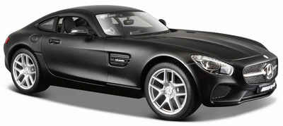 Maisto® Sammlerauto Dull Black Collection, Mercedes AMG GT, 1:24, schwarz, Maßstab 1:24, aus Metallspritzguss