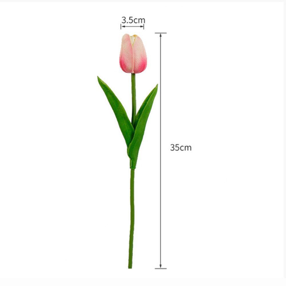 Kunstblumenstrauß 10 Stück Künstliche Tulpen, Gefälschte Tulpen, Arrangements, Minicloss, für Hochzeitsstrauß, Party, Geburtstag, Zuhause, Büro,DIY Dekor – Bild 2 von 5