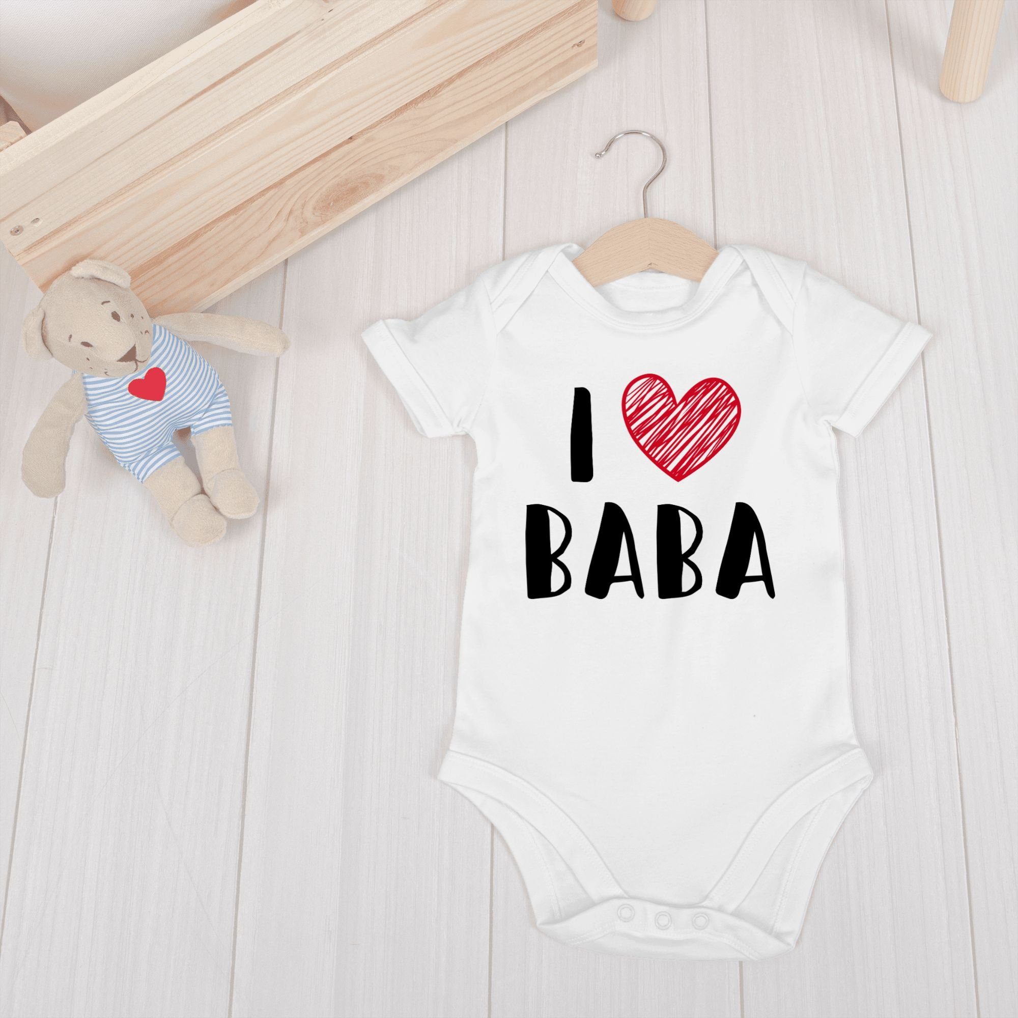 Shirtracer Shirtbody I Love Baba Papa – Bild 4 von 5