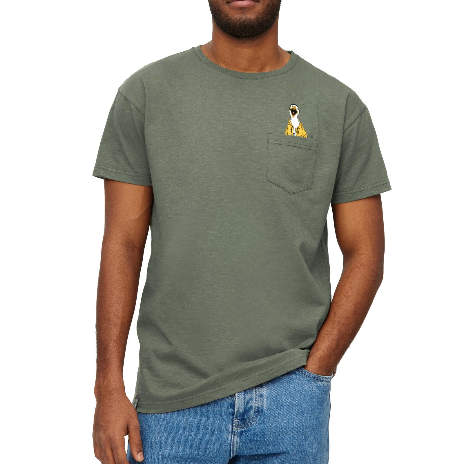 Derbe T-Shirt Schreimöwe Pocket mit Möwenprint an der Brusttasche