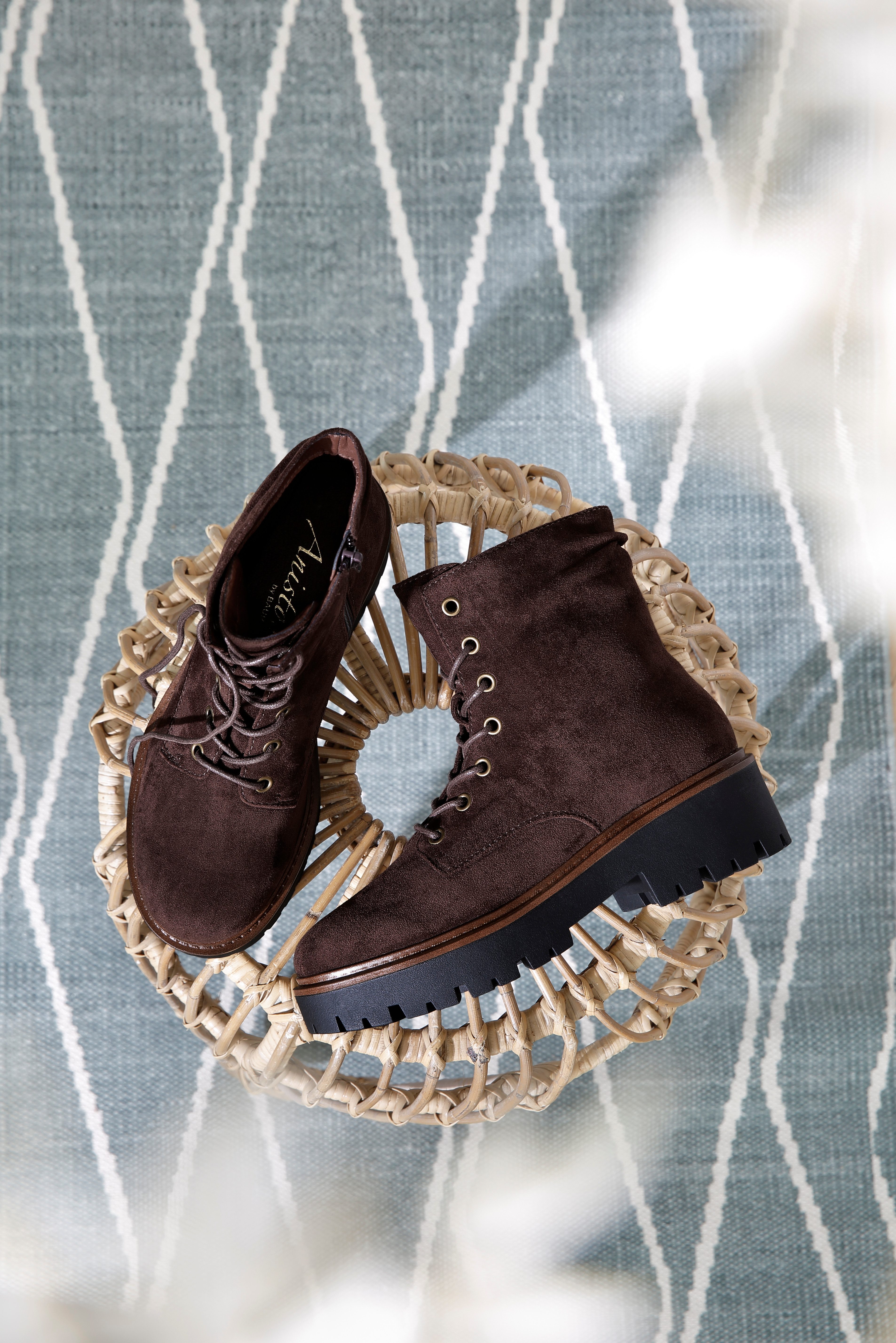 Aniston SHOES Schnürboots, Stiefelette, Schnürboots, Blockabsatz günstig online kaufen