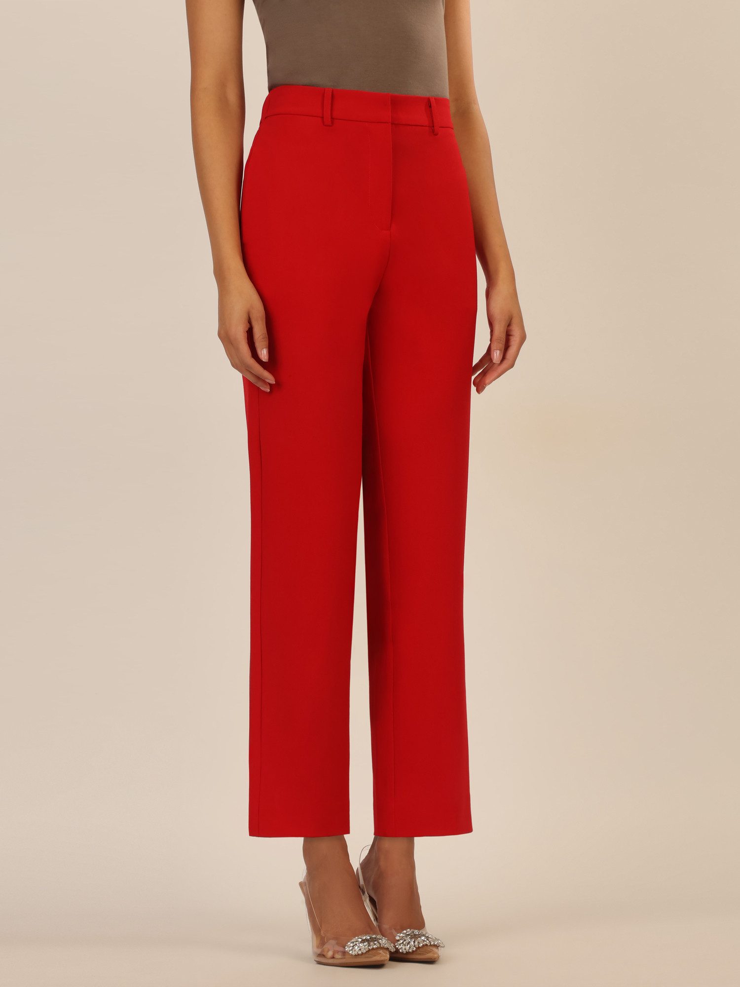 Apart Stoffhose aus einer leicht strukturierten, elastischen Ware günstig online kaufen