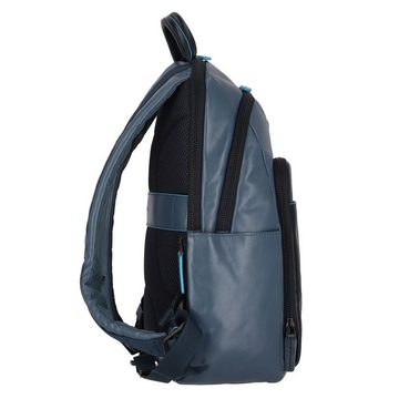 Piquadro Daypack Blue Square Revamp, Leder