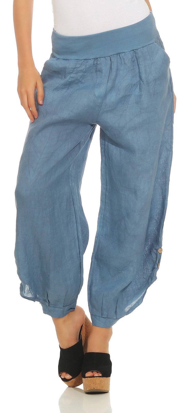 Mississhop Leinenhose 100 % Leinen Sommerhose, günstig online kaufen