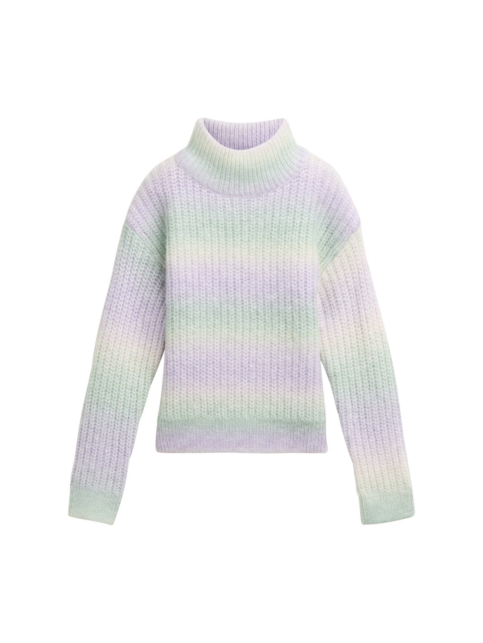 Strickpullover Cropped Strickpullover mit Farbverlauf