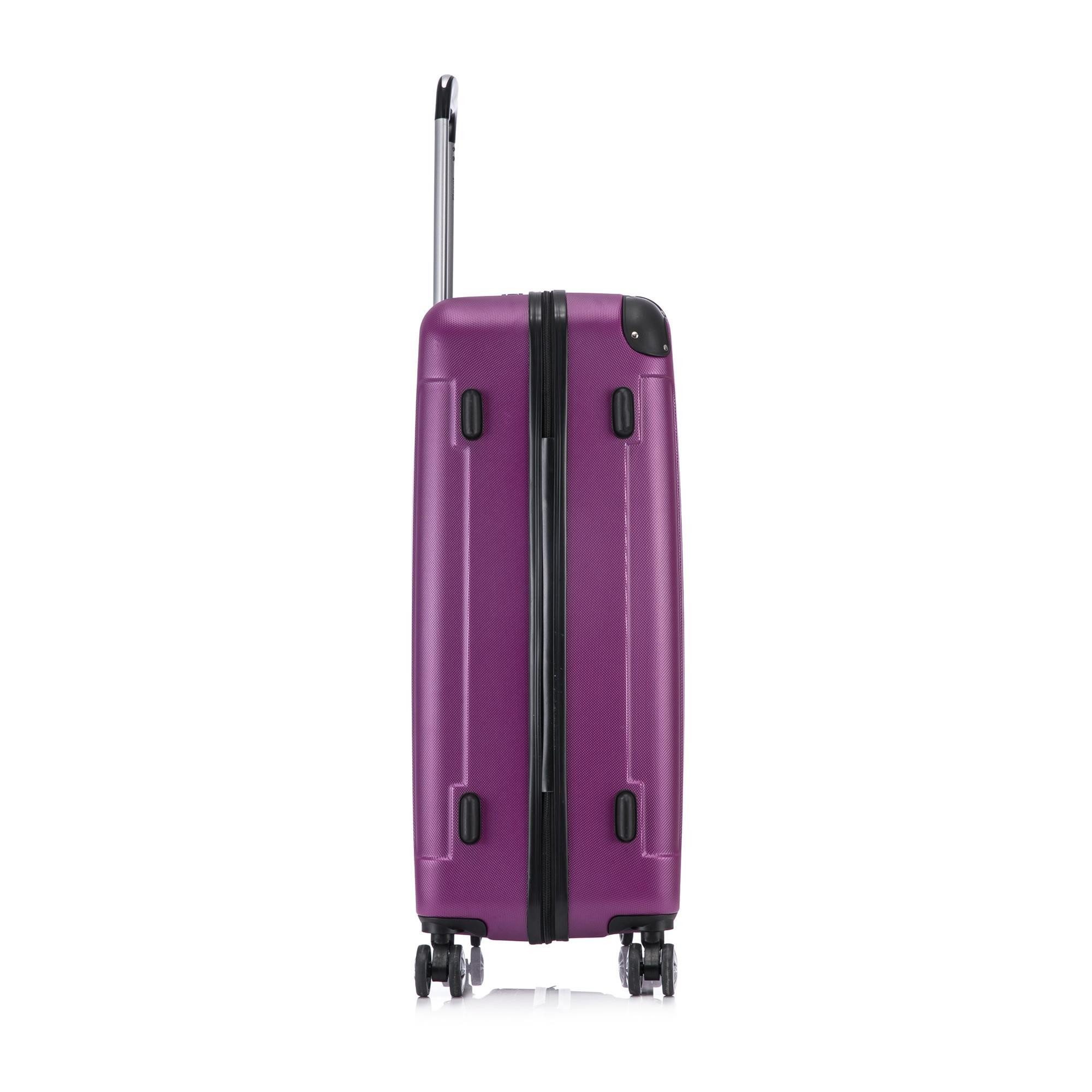 Flexot Hartschalen-Trolley F-2045 Kofferset, 360° Rollen, robuster Reisekoffer, Bordcase, 4 Rollen, Robuster und moderner Koffer mit vier 360° Rollen und Zahlenschloss
