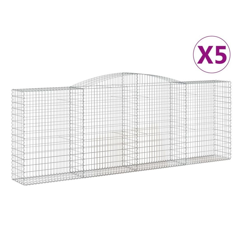 Thumbnail - vidaXL Blumentopf Gabionen mit Hochbogen 5 Stk. 400x50x140/160cm Verzinktes Eisen (5 St)