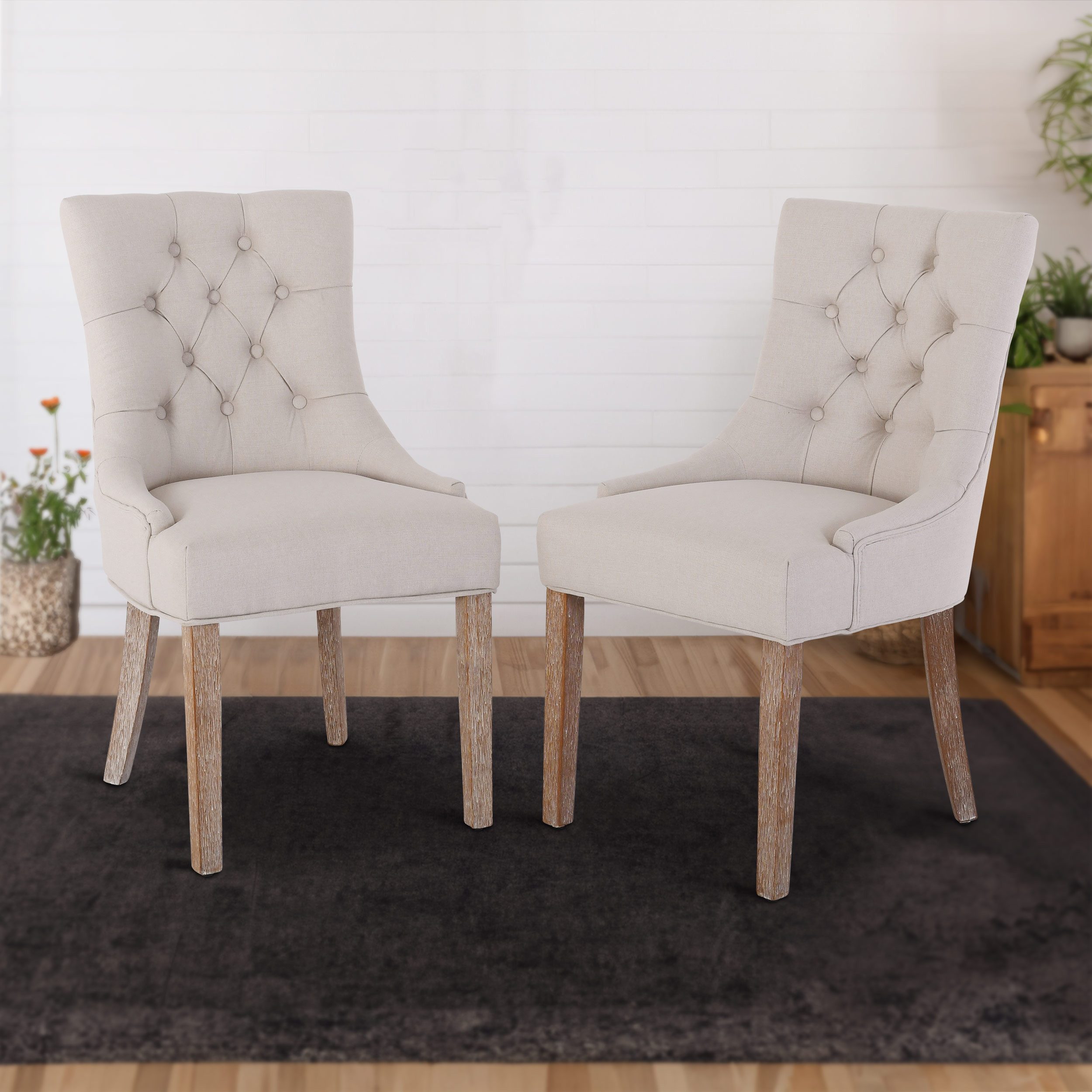 Raburg Esszimmerstuhl Polsterstuhl mit Chesterfield-Design, Beine günstig online kaufen