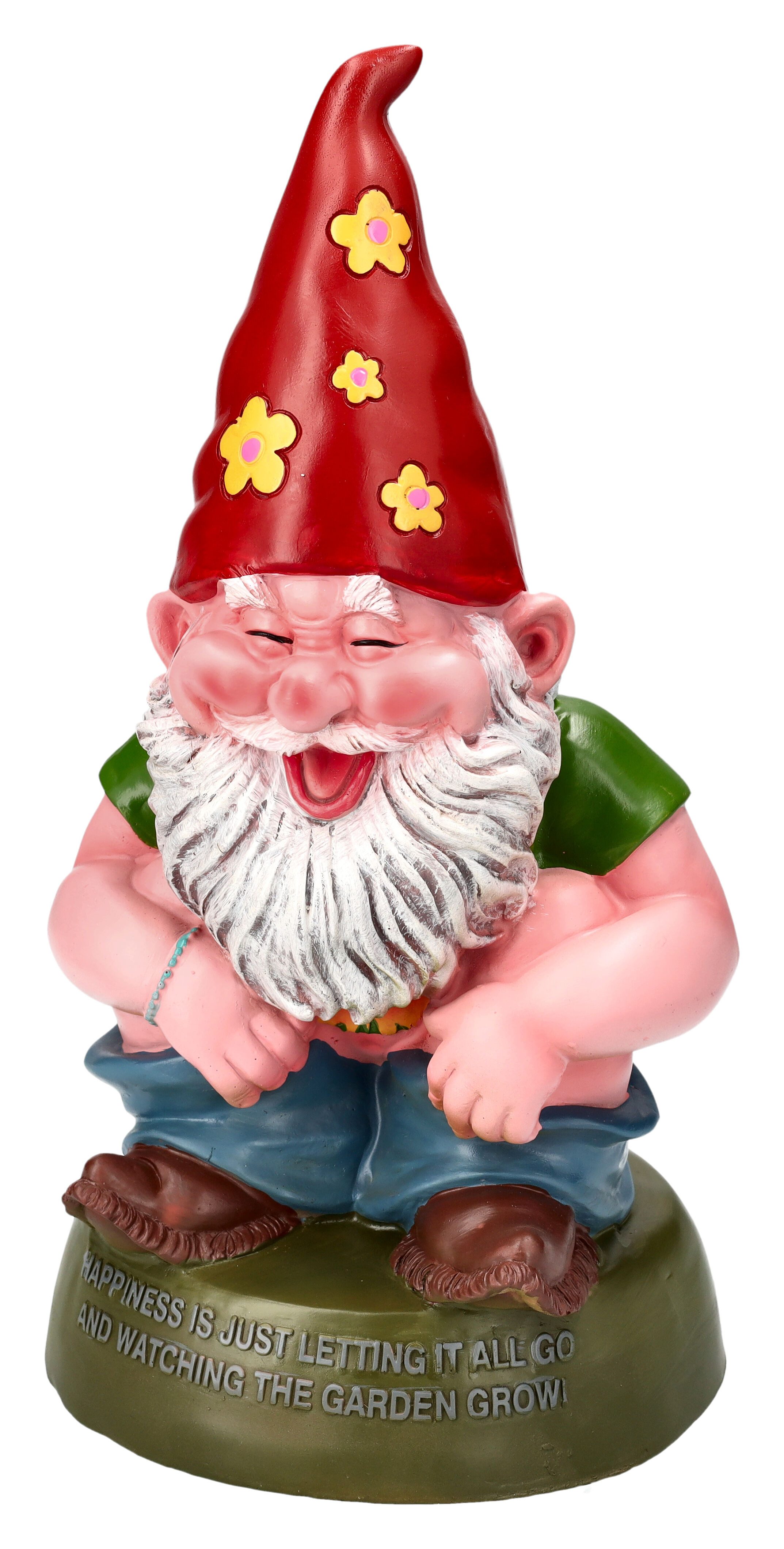 Figuren Shop GmbH Gartenzwerg Gartenzwerg Figur - Hippie lässt Hosen runter - Zwergenfigur