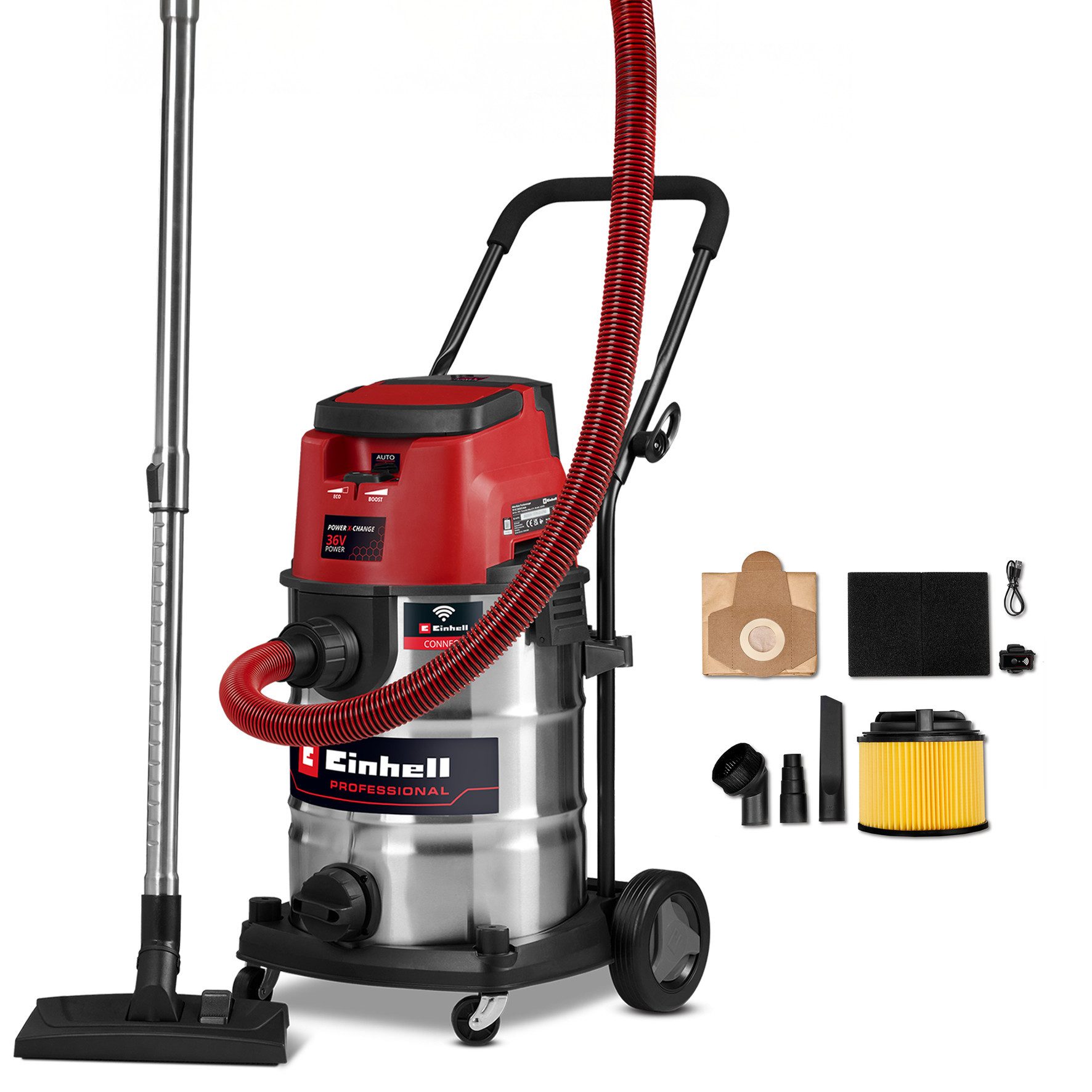 Einhell Nass-Trocken-Akkusauger TP-VC 36/30 S Auto-Solo, mit Beutel, ohne Akku