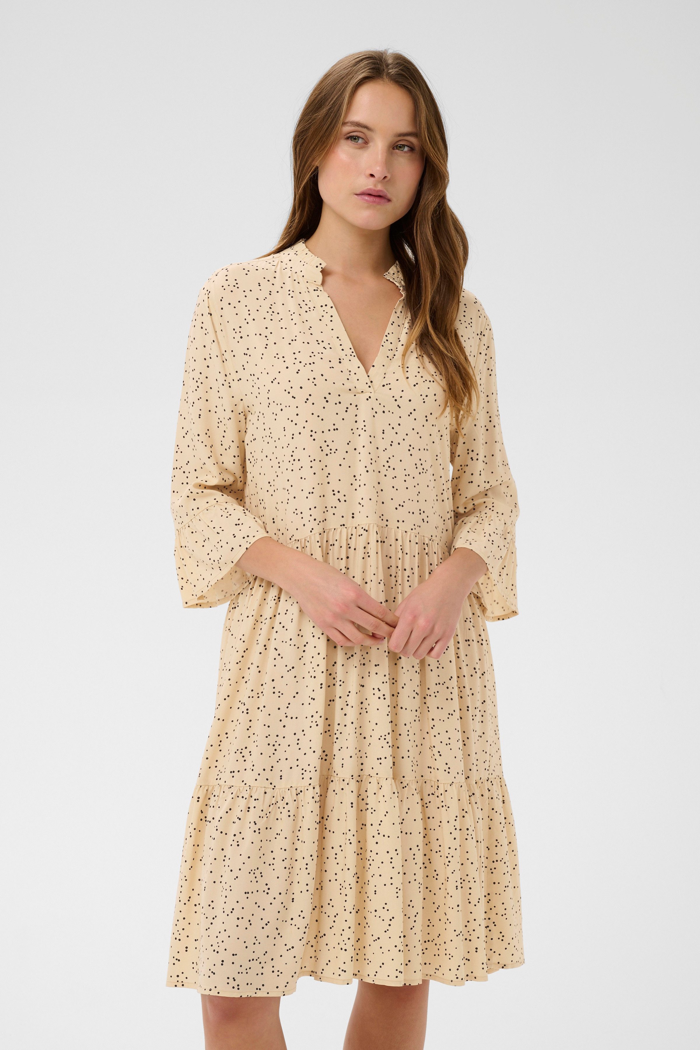 Saint Tropez Blusenkleid EdaSZ Dress Sommerkleid, Tunikakleid mit Volant un günstig online kaufen