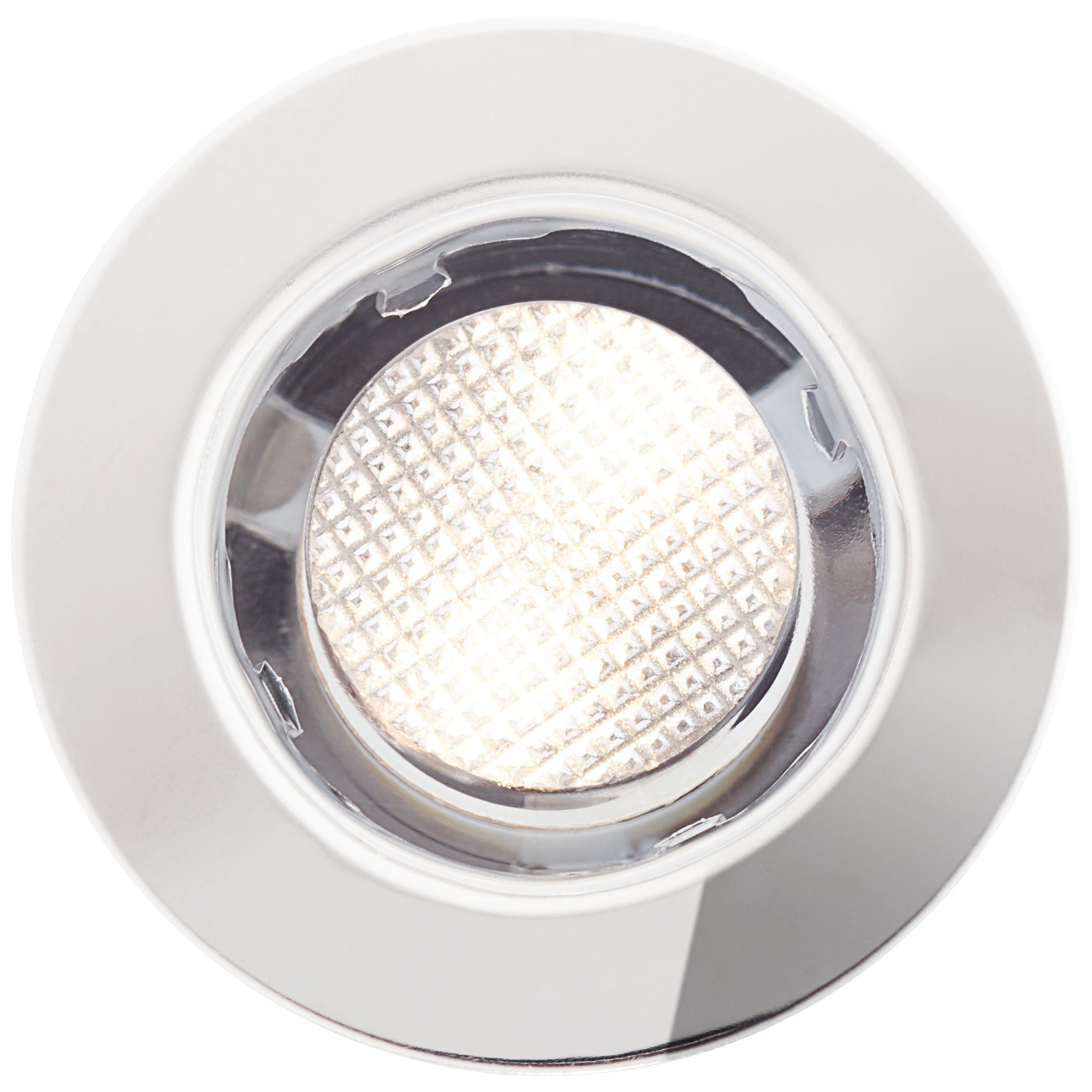 Set Einbauleuchte, spritzwassergeschützt - mit warmweißem LED integriert, Einbaulampen Licht 10er warmweiß, Lightbox fest LED