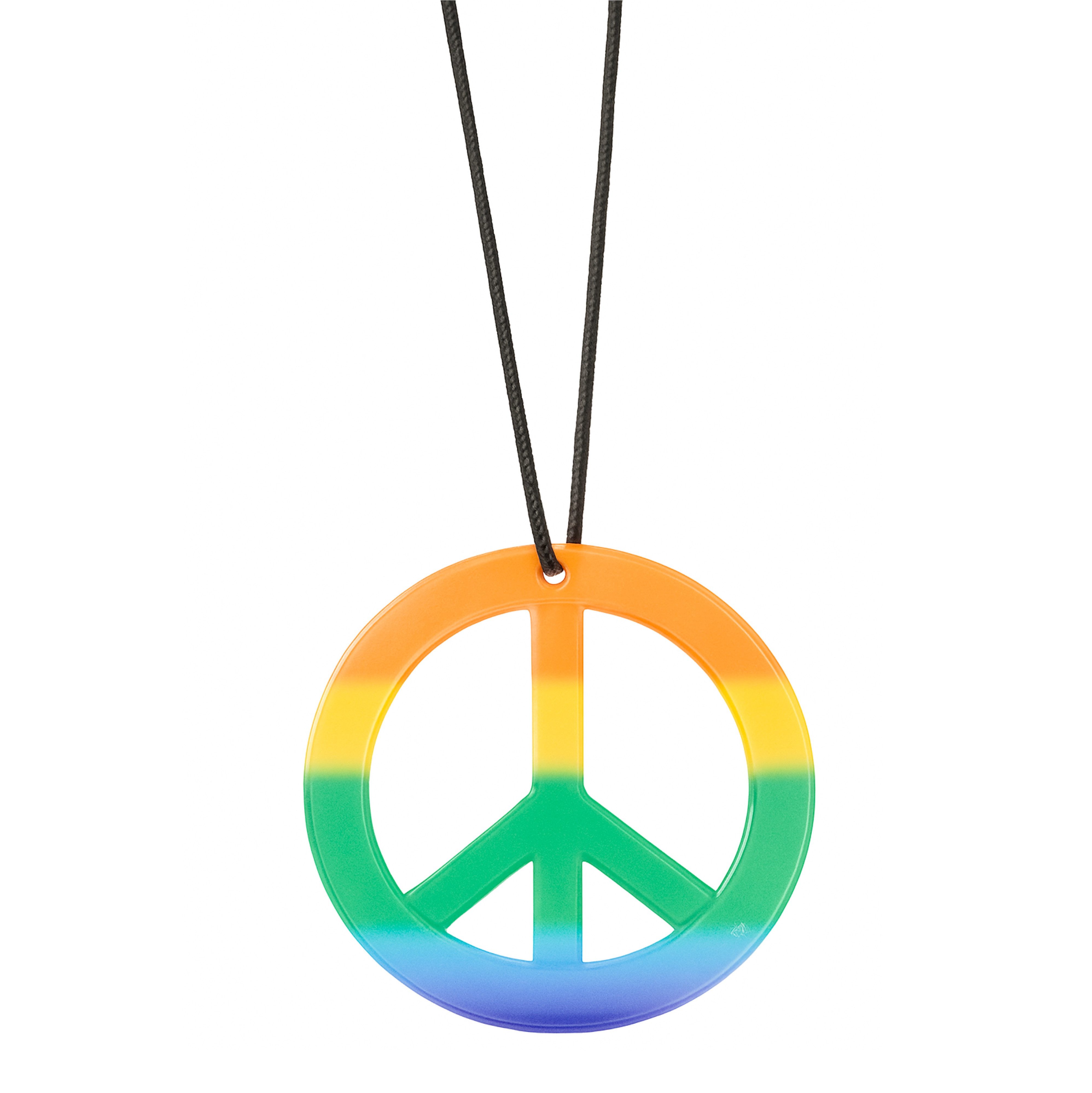 TK Gruppe Kostüm Hippie Kette – Peace Schmuck für Fasching, Karneval & 70er-Jahre Party