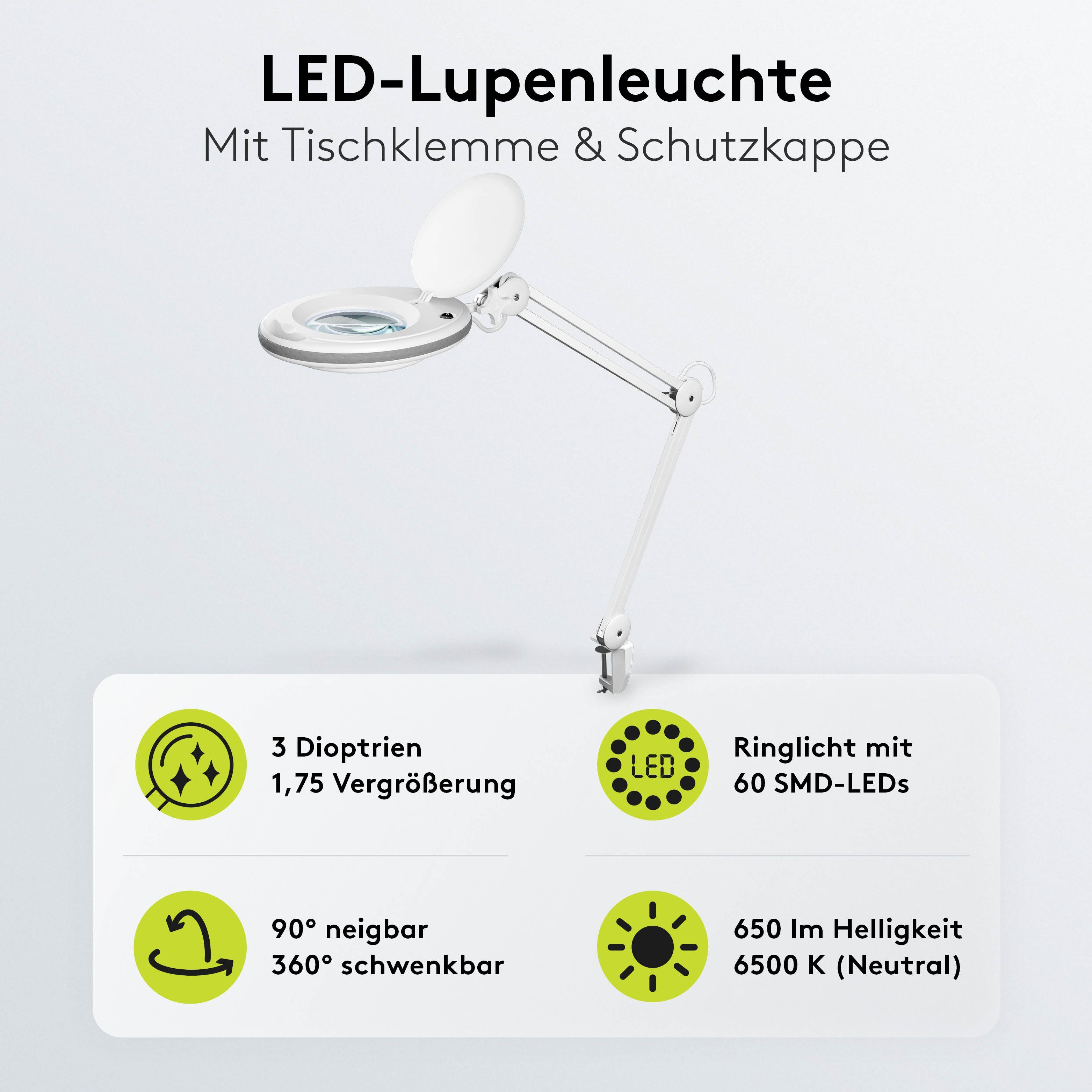 Goobay Lupenlampe 8 W LED-Lupenleuchte mit günstig online kaufen