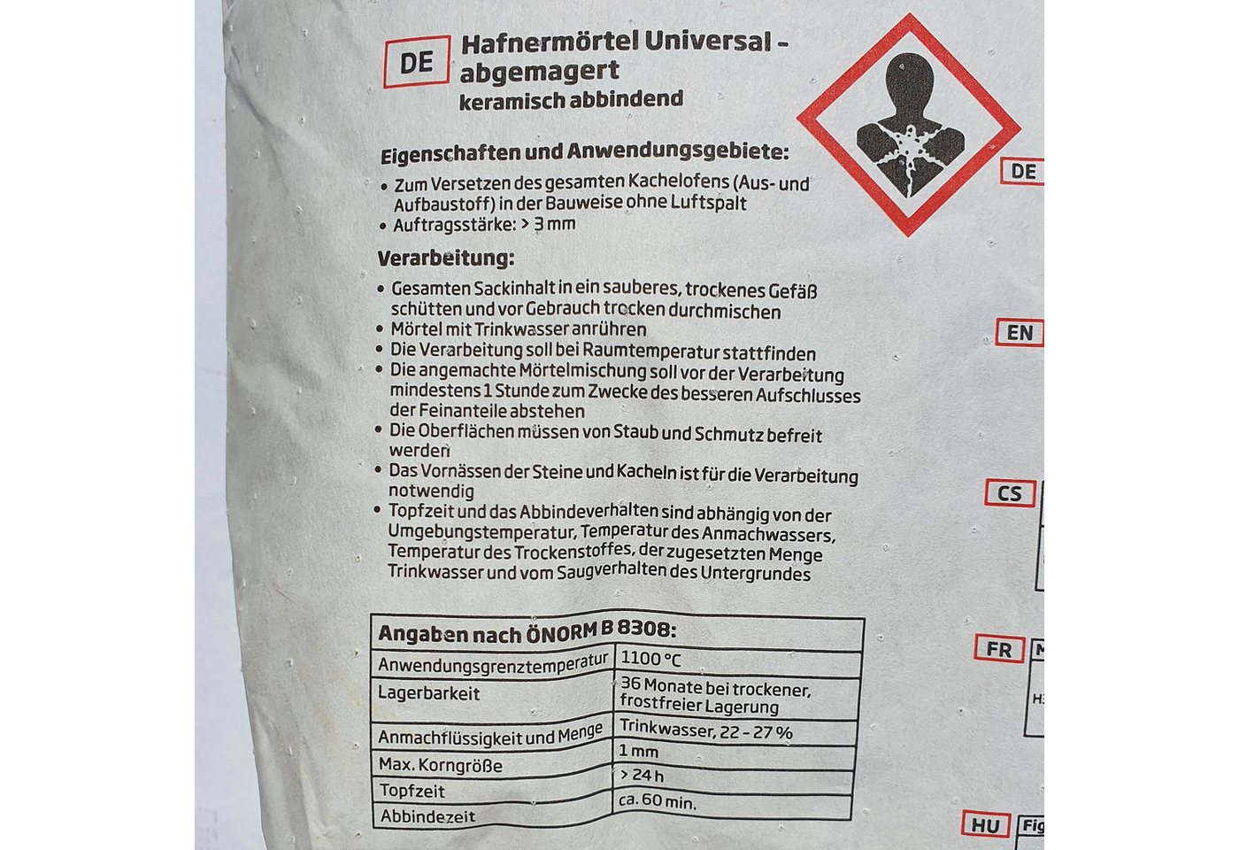 Thumbnail - ECI Tools Betonschalungsstein Hafnermörtel Universal 25 KG/Sack (1 Sack 25 kg)
