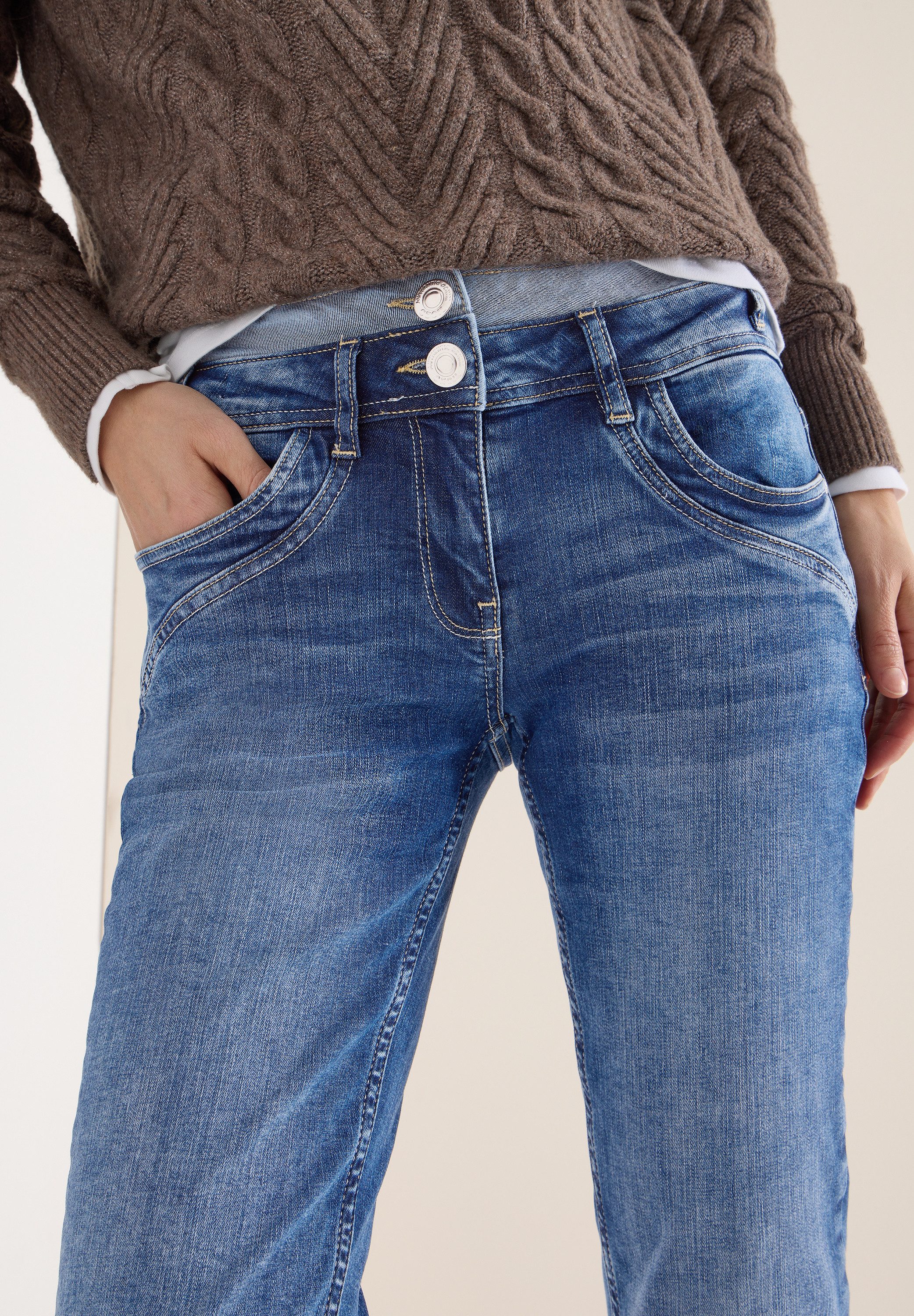 CECIL Slim-fit-Jeans aus Baumwolle mit Stretchanteil