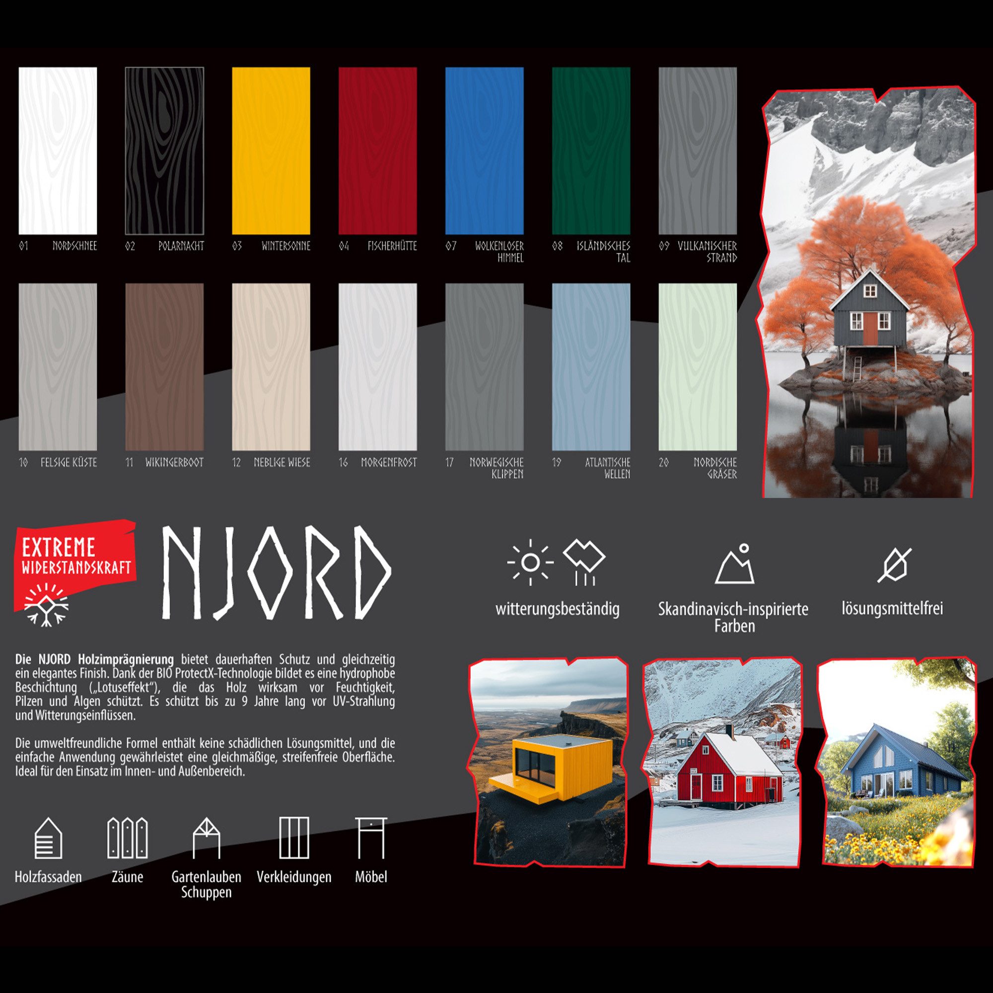 NJORD Holzgrundierung NJORD Holzimpragnierung (20) Nordische Gräser - 2,5L
