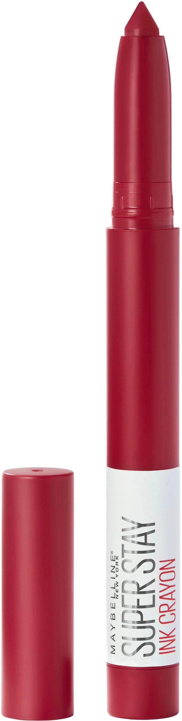 MAYBELLINE NEW YORK Lippenstift SUPER STAY INK CRAYON, matter Lippenstift in klassisch origineller Stiftform