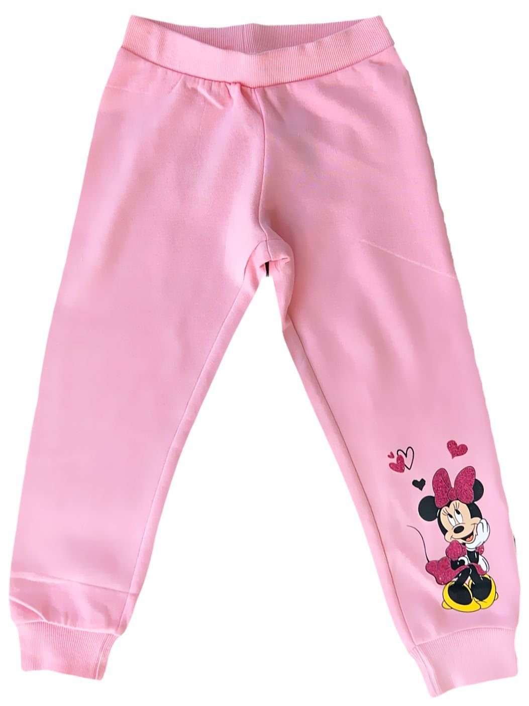 Disney Minnie Mouse Jogger Pants Minnie Mouse Mädchen Jogginghose Grau + Rosa 98 104 110 116 128 | Jogger Pants