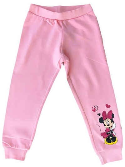 Disney Minnie Mouse Jogger Pants Minnie Mouse Mädchen Jogginghose Grau + Rosa 98 104 110 116 128