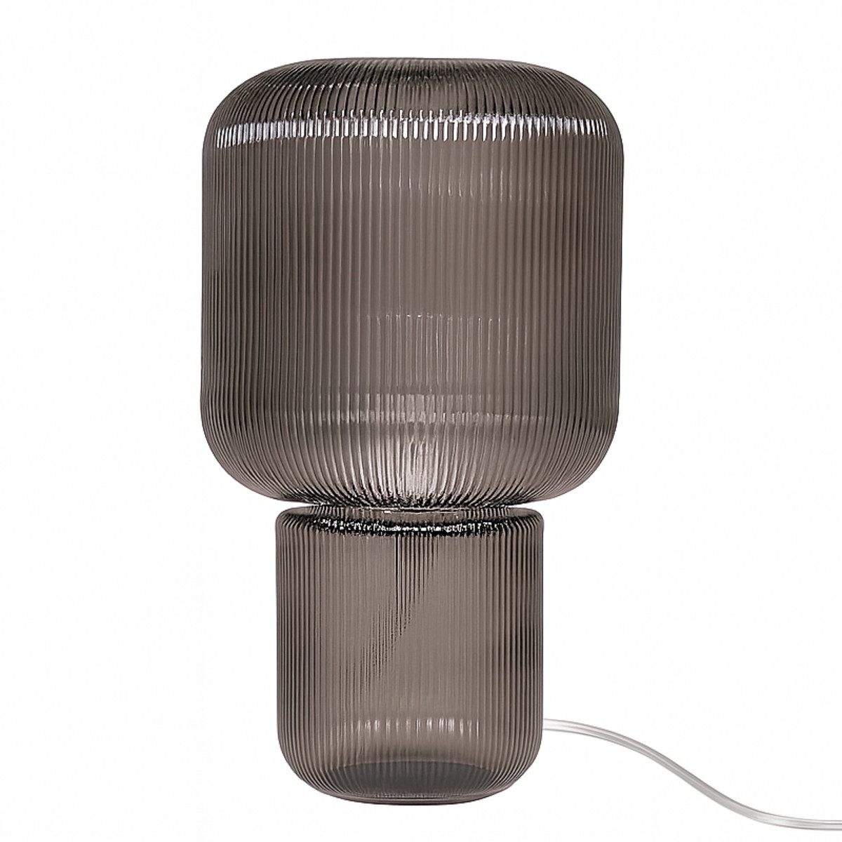 Liadomo Tischleuchte Aya, ohne Leuchtmittel, aus geriffeltem Glas, Amber/ K günstig online kaufen