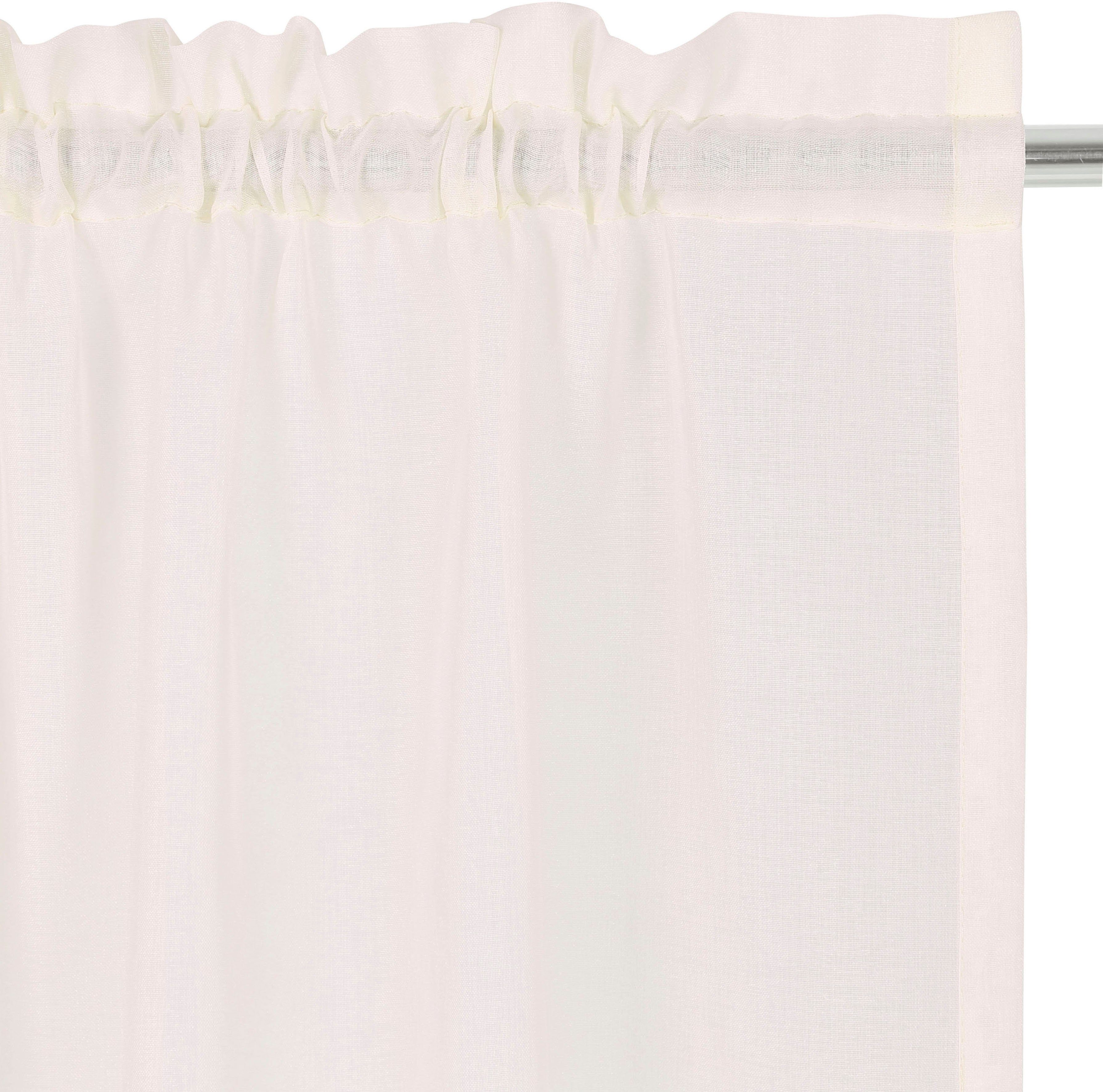 Gardine Dolly, my St), (1 Größen Stangendurchzug, home, Polyester, transparent, verschiedene transparent, gewebt, sand gemustert, Stangendurchzug