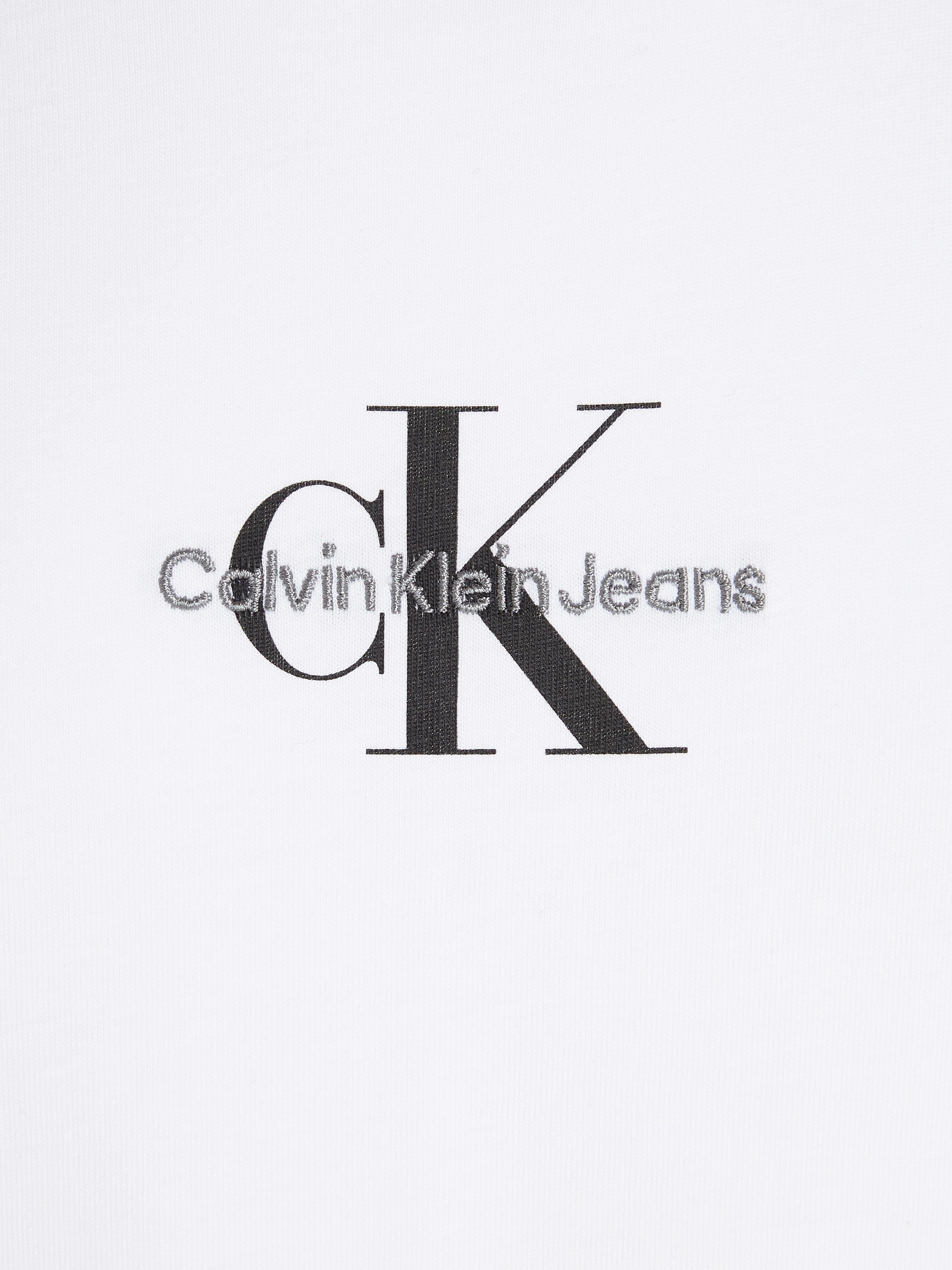 White Logoschriftzug REGULAR Jeans T-Shirt MONOLOGO Klein TEE Calvin mit Bright