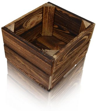 CHICCIE Holzkiste Regale Dunkel Geflammt 22x20x15cm - Kiste Box (1 St)