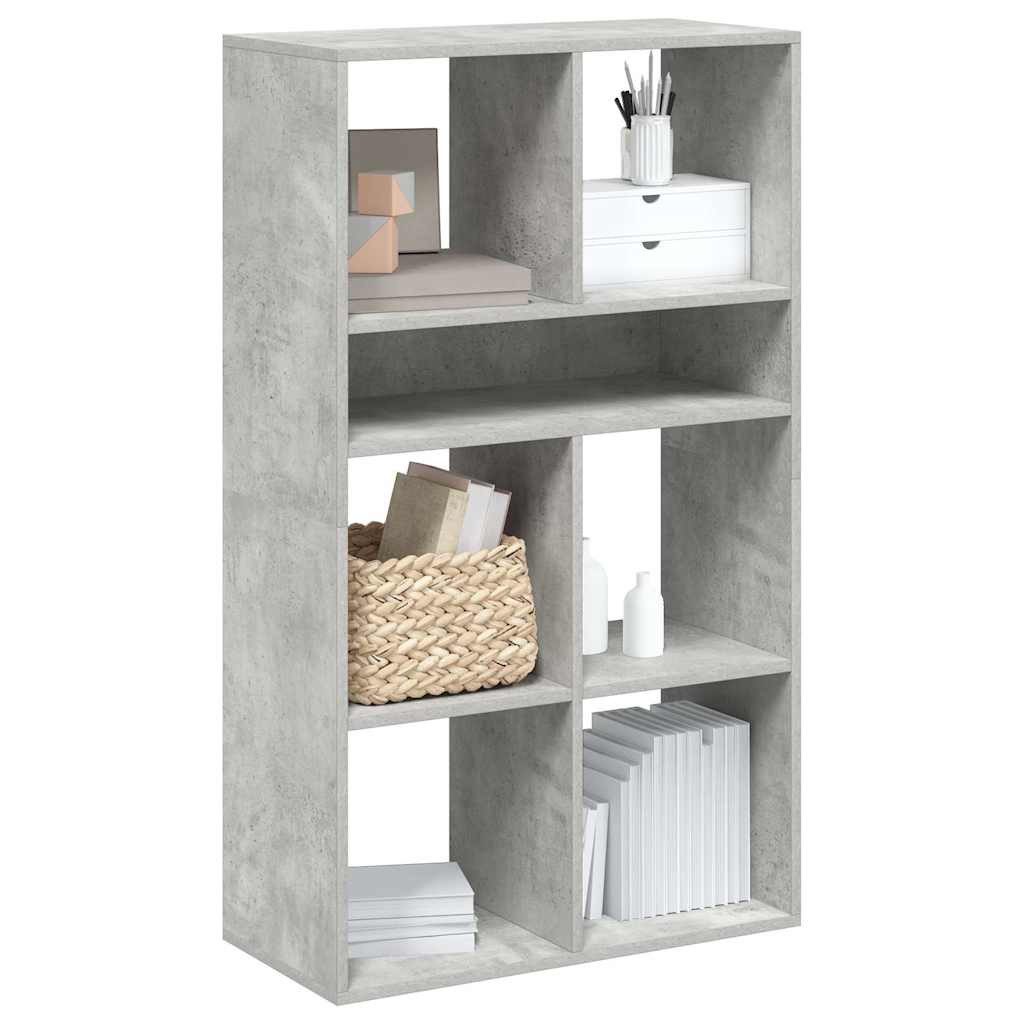 vidaXL Bücherregal Bücherregal Betongrau 66x31x112 cm Holzwerkstoff, 1-tlg.