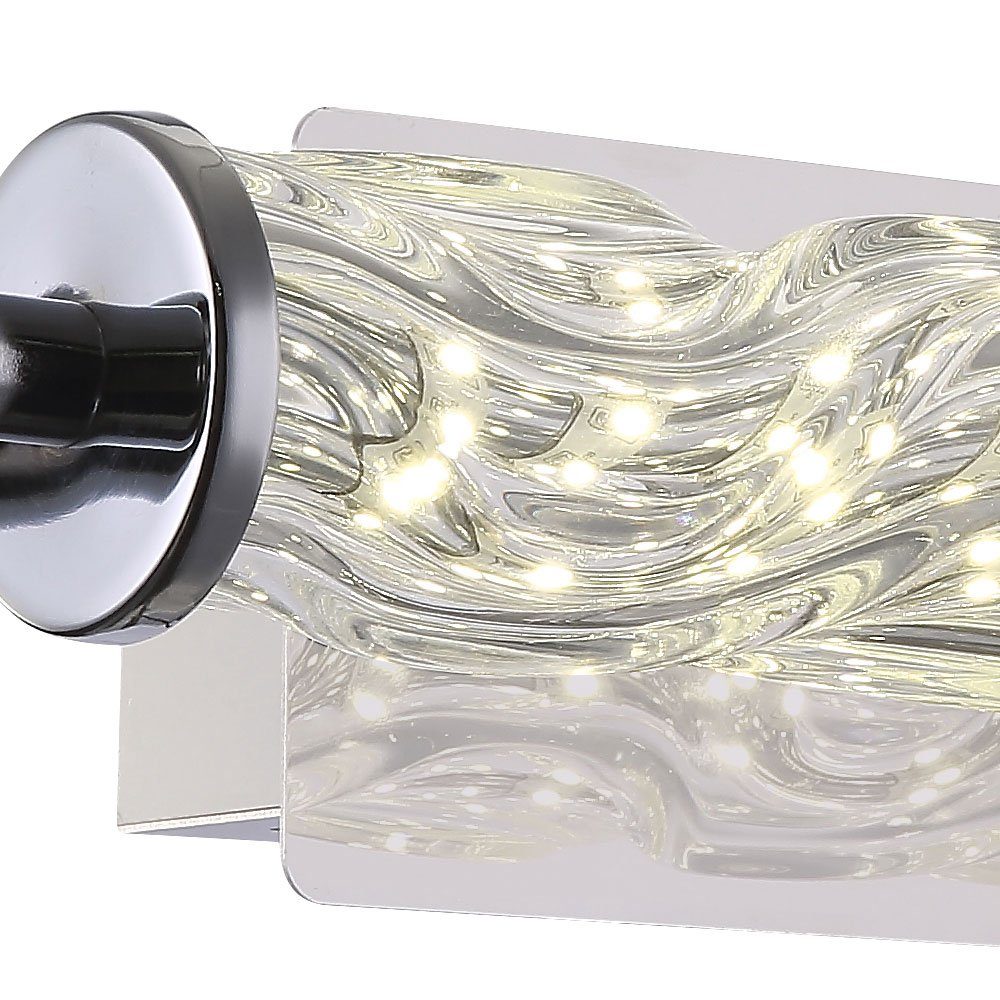 LED Strahler Glas Lampe Globo verbaut, gedreht Design fest Wand Zimmer LED Neutralweiß, LED-Leuchtmittel Ess Wohn Wandleuchte,