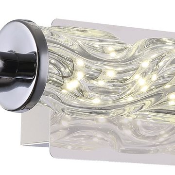 Globo LED Wandleuchte, LED-Leuchtmittel fest verbaut, Neutralweiß, LED Design Wand Lampe Glas Strahler gedreht Wohn Ess Zimmer