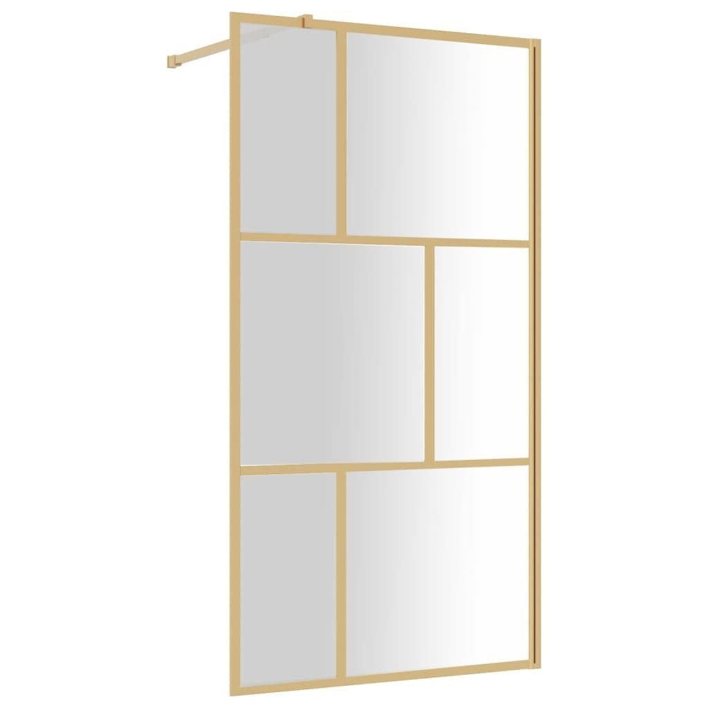 vidaXL Duschwand Duschwand für Begehbare Dusche ESG Klarglas Golden 100x195cm Walk In